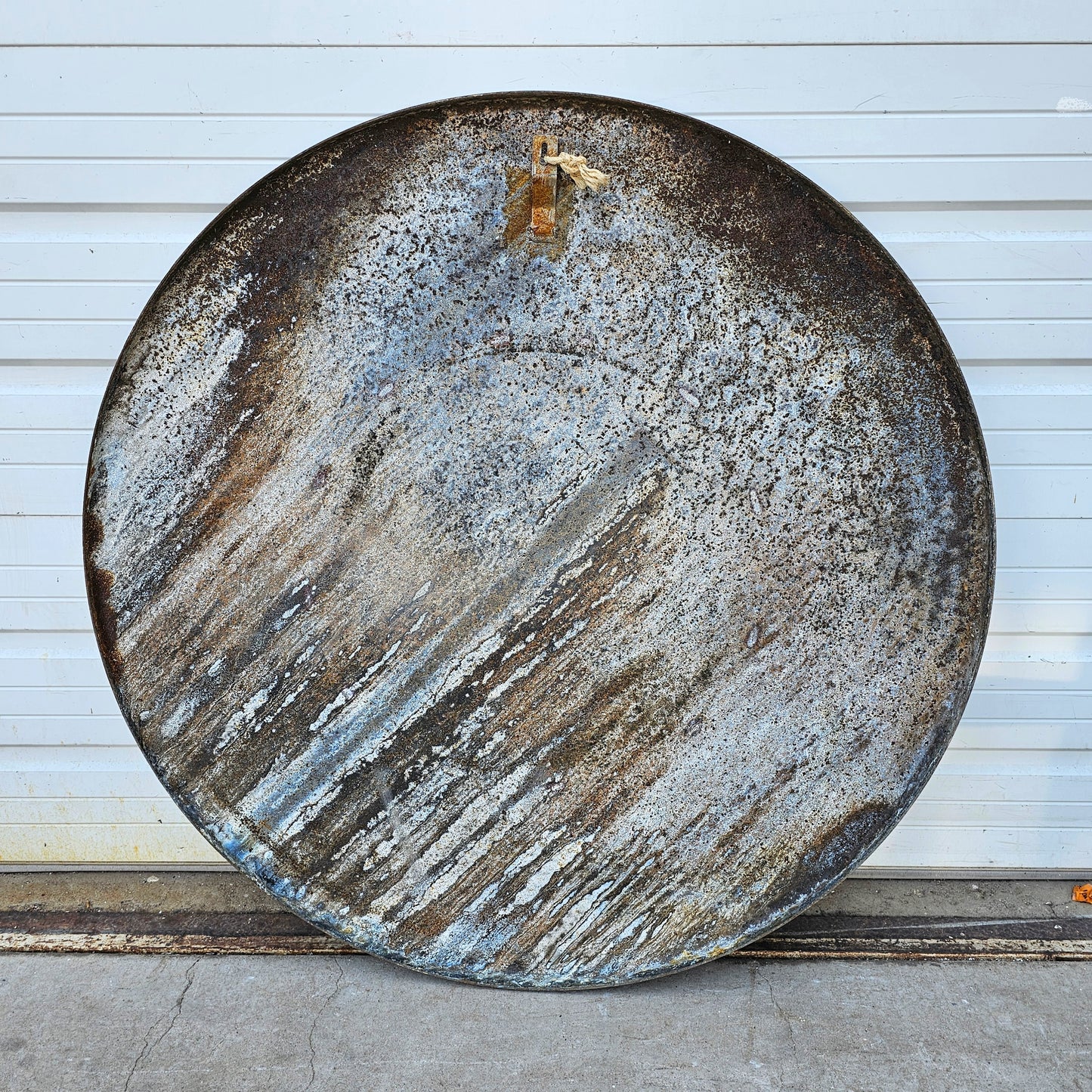 Round Industrial Galvanized Mirror