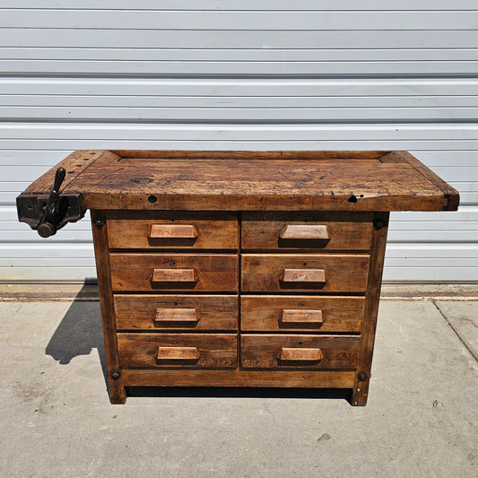 8-Drawer Antique Work Table