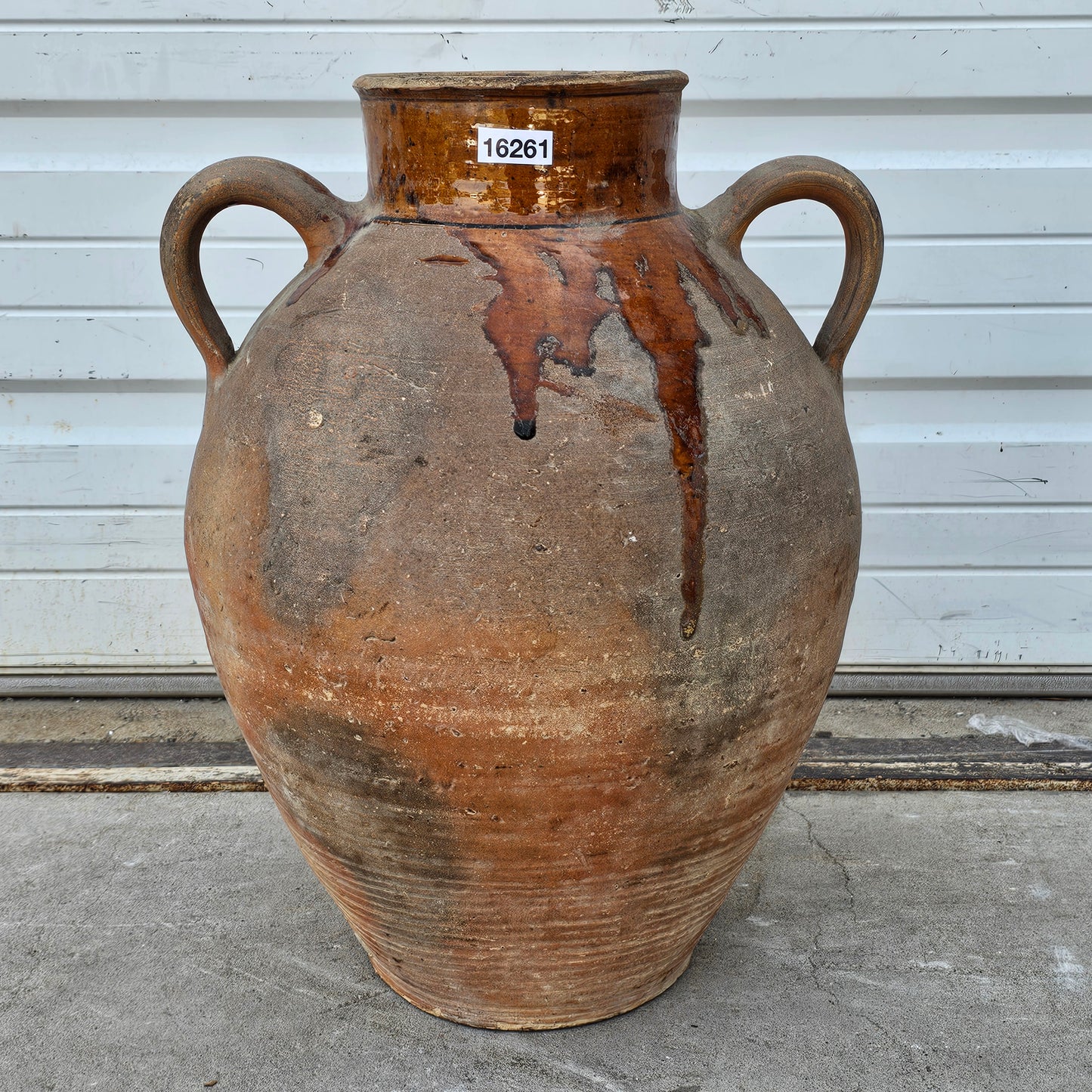 French Terracotta Amphora/Vase (burgandy)