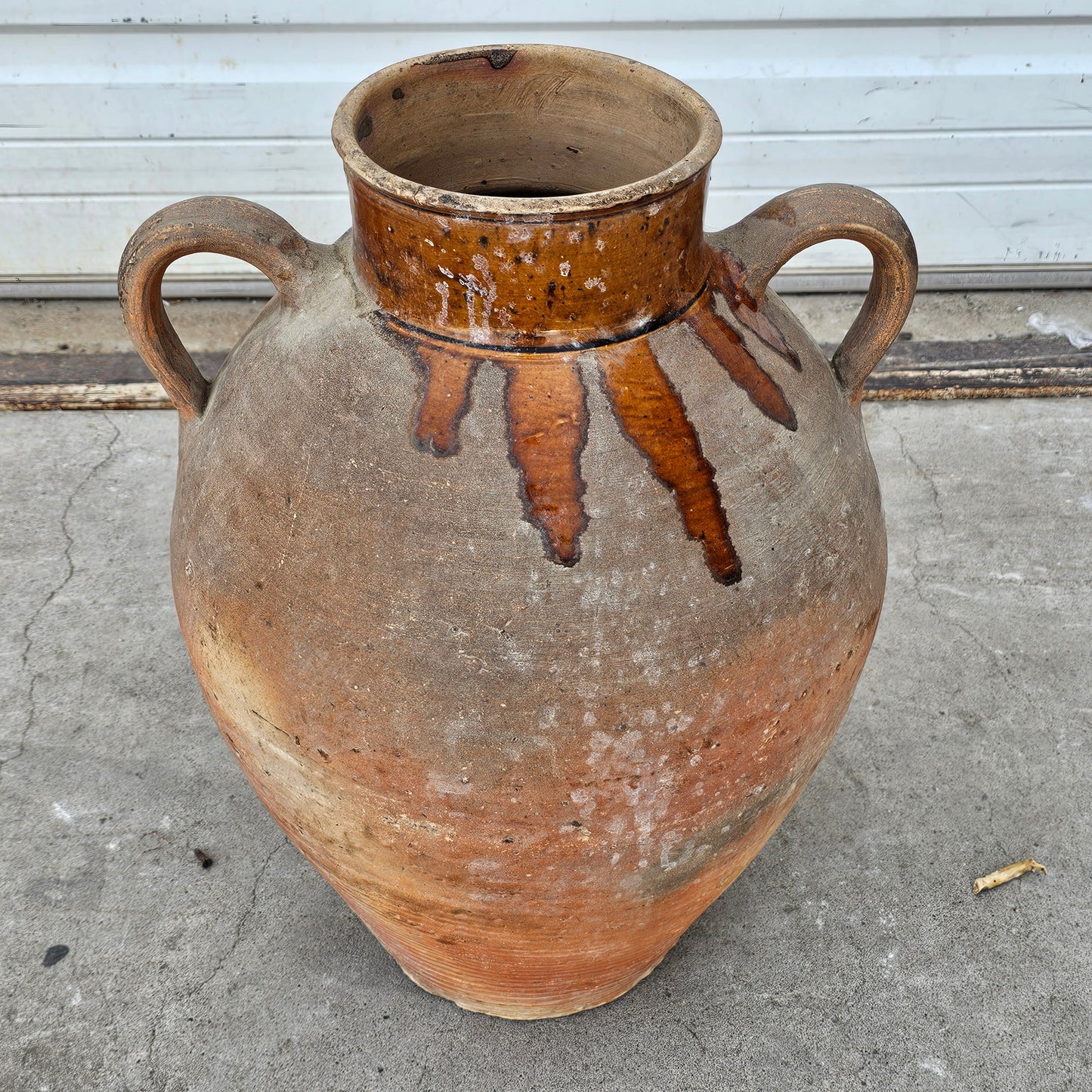 French Terracotta Amphora/Vase (burgandy)