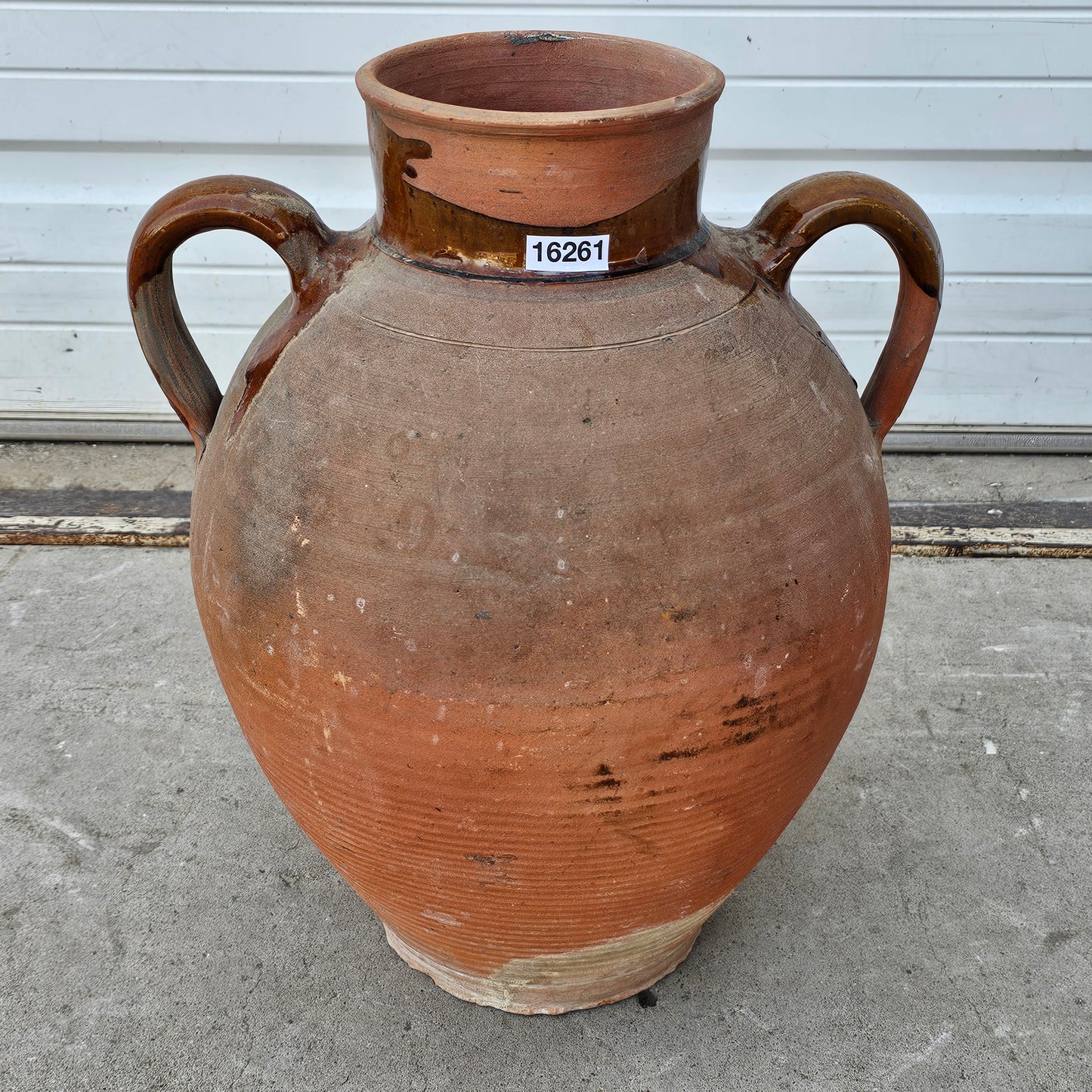 French Terracotta Amphora/Vase (burgandy)