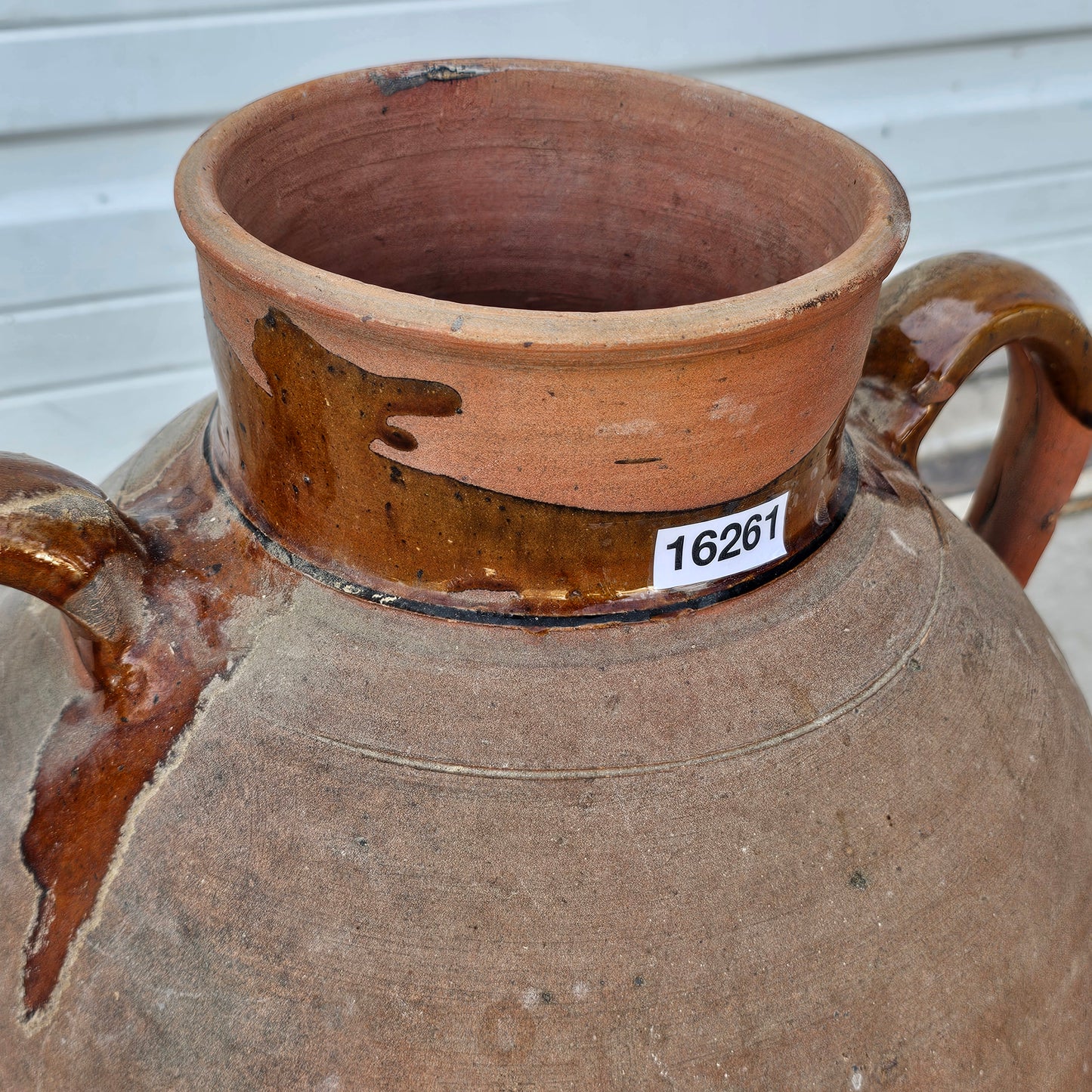 French Terracotta Amphora/Vase (burgandy)