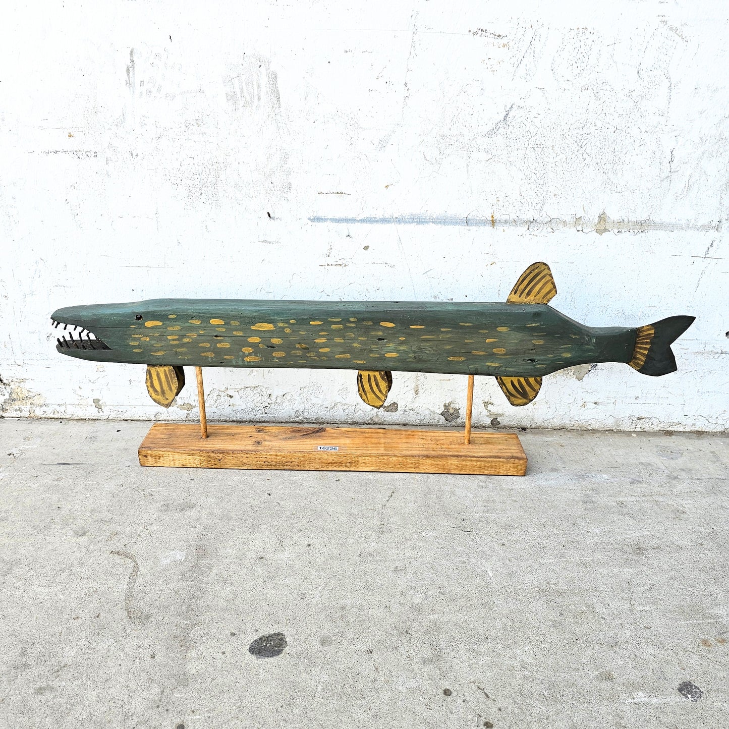 Wooden Folk Art Fish Figure