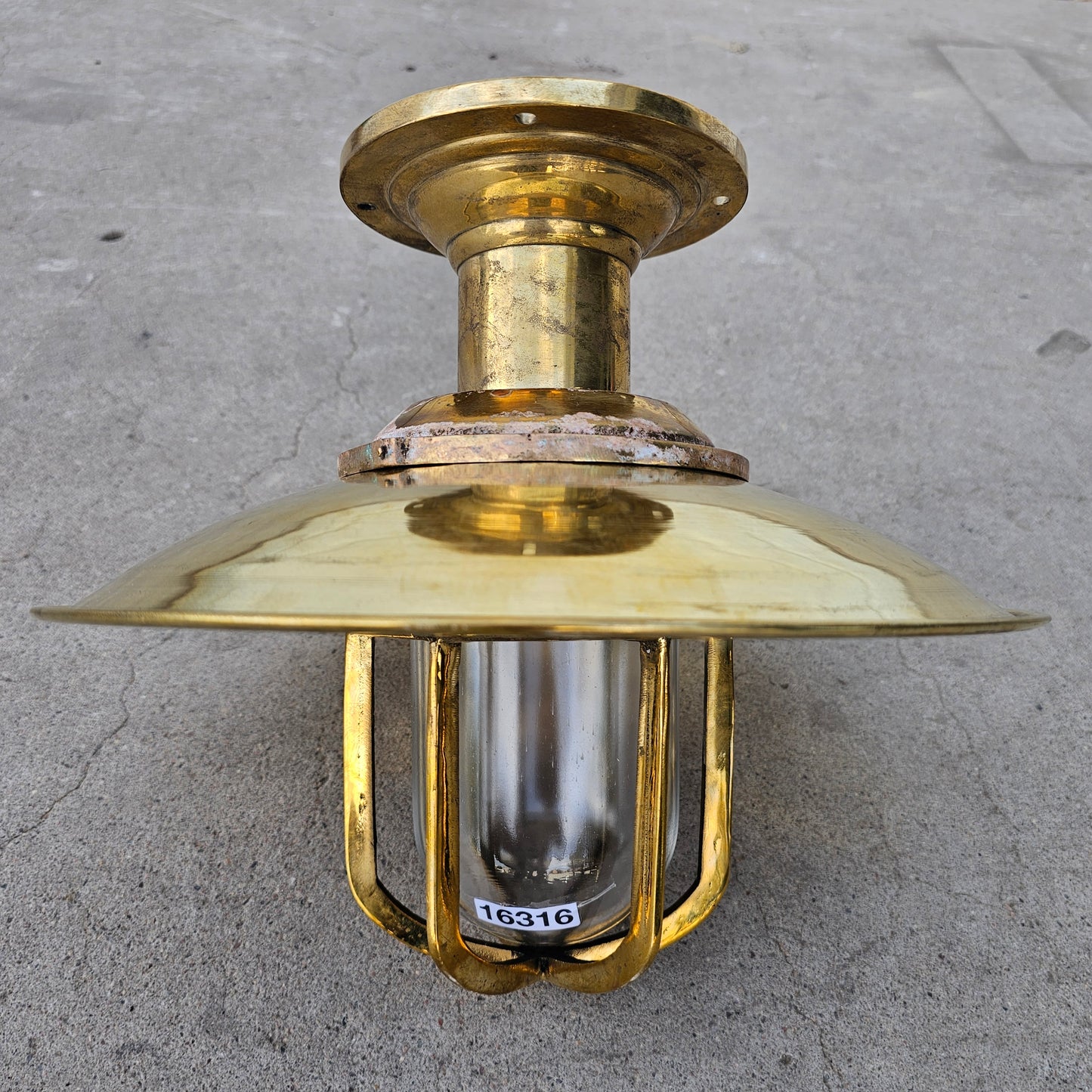 Large Brass Celling Mount Light