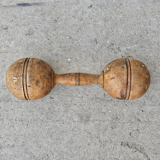 Antique Wooden Single Hand Weight (Decor)