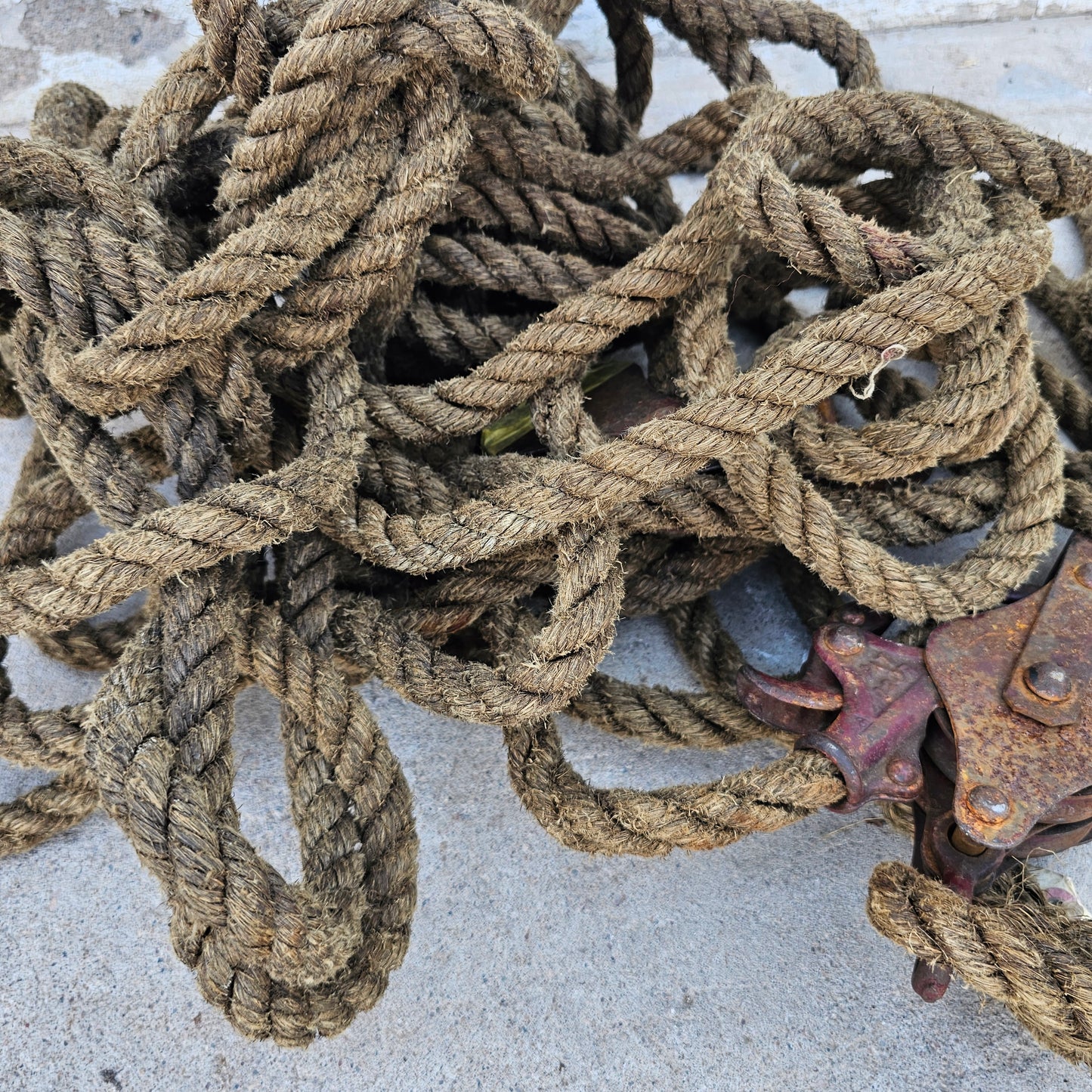 Antique Rope and Pulley