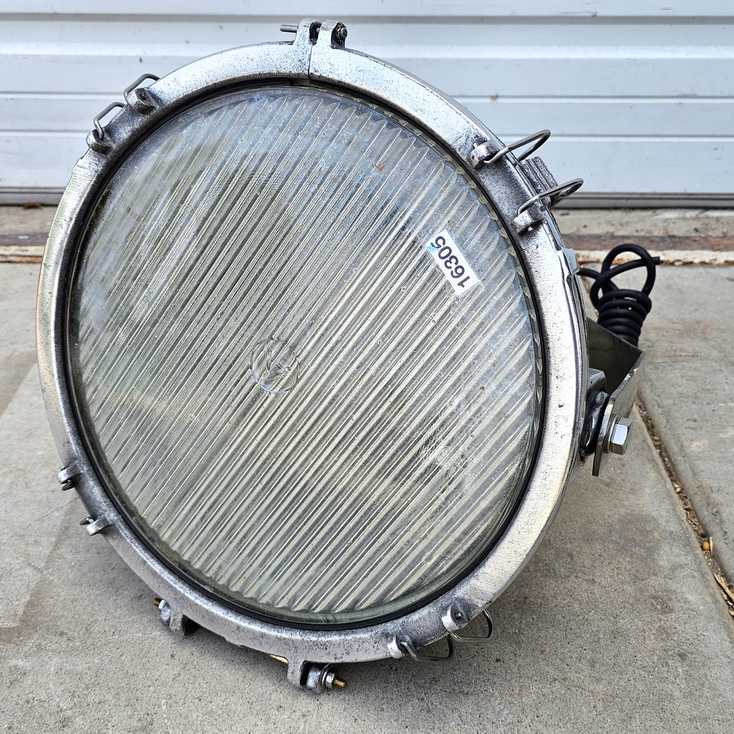 Vintage Aluminum Nautical Industrial Light