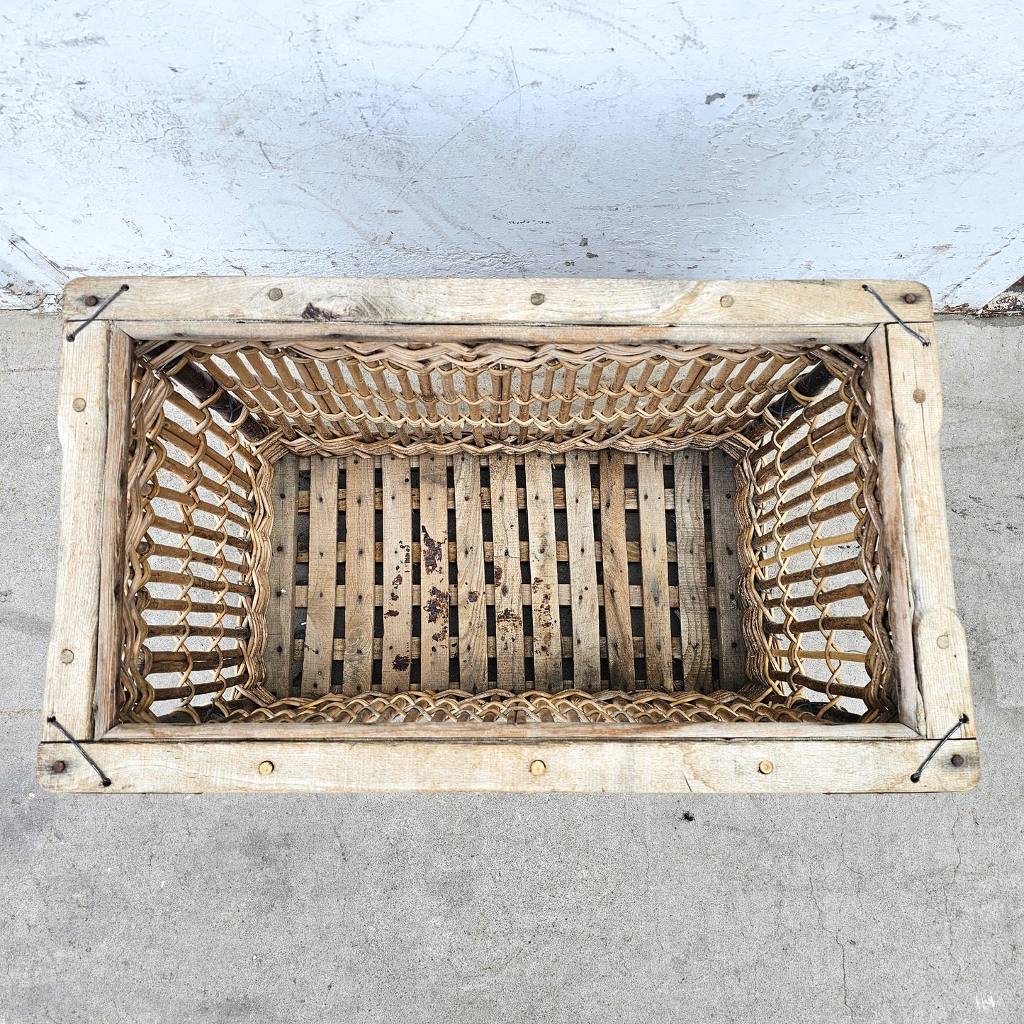 Rectangular French Wicker Basket