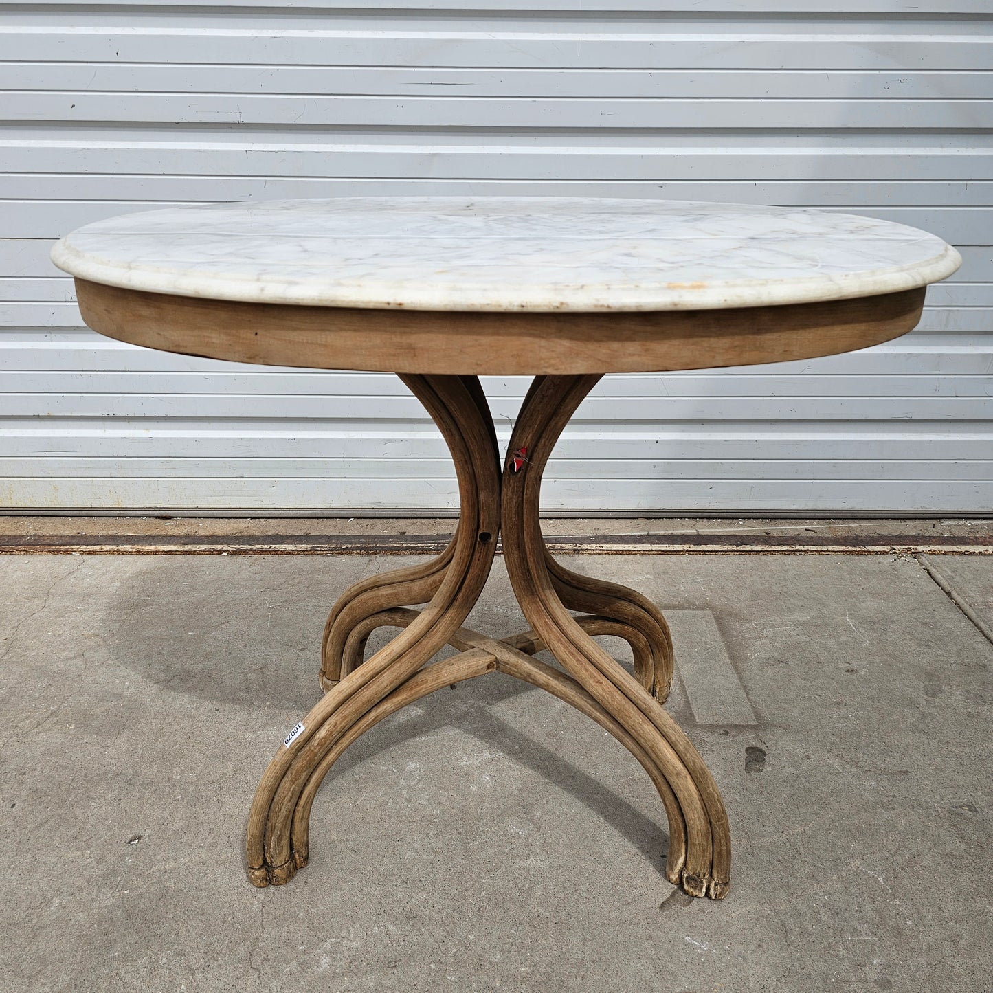 Wood Table w/Marble Top