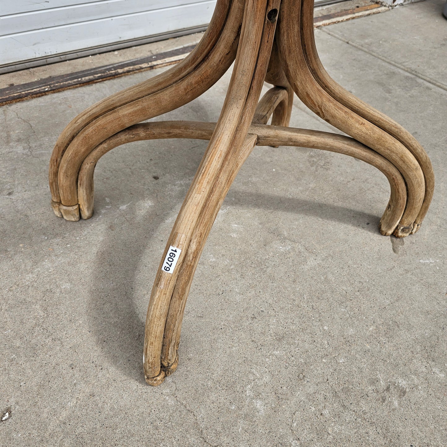 Wood Table w/Marble Top