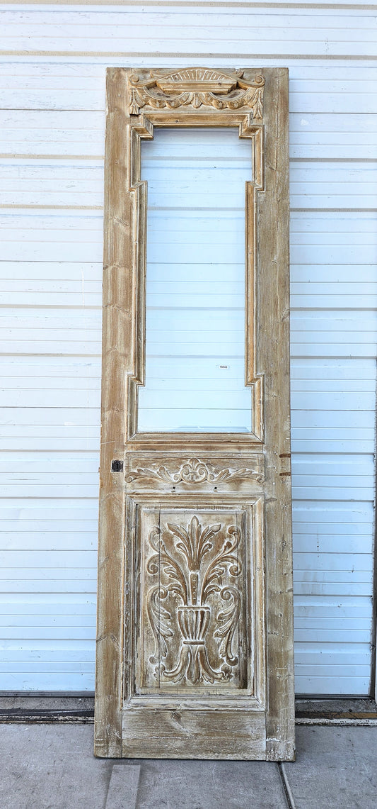 Single Carved Wood Entrance Door w/Single Lite