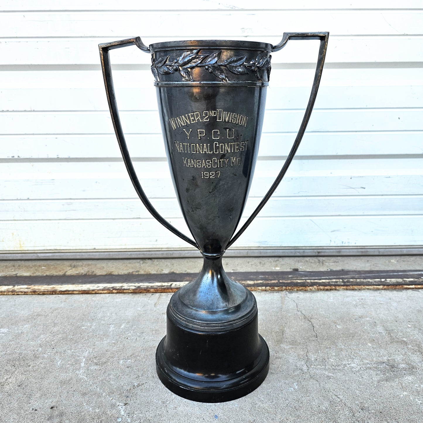 Antique Trophy "Winner 2nd Division Y.P.C.U. National Contest, Kansas City 1927"