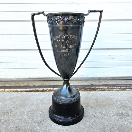 Antique Trophy "Winner 2nd Division Y.P.C.U. National Contest, Kansas City 1927"