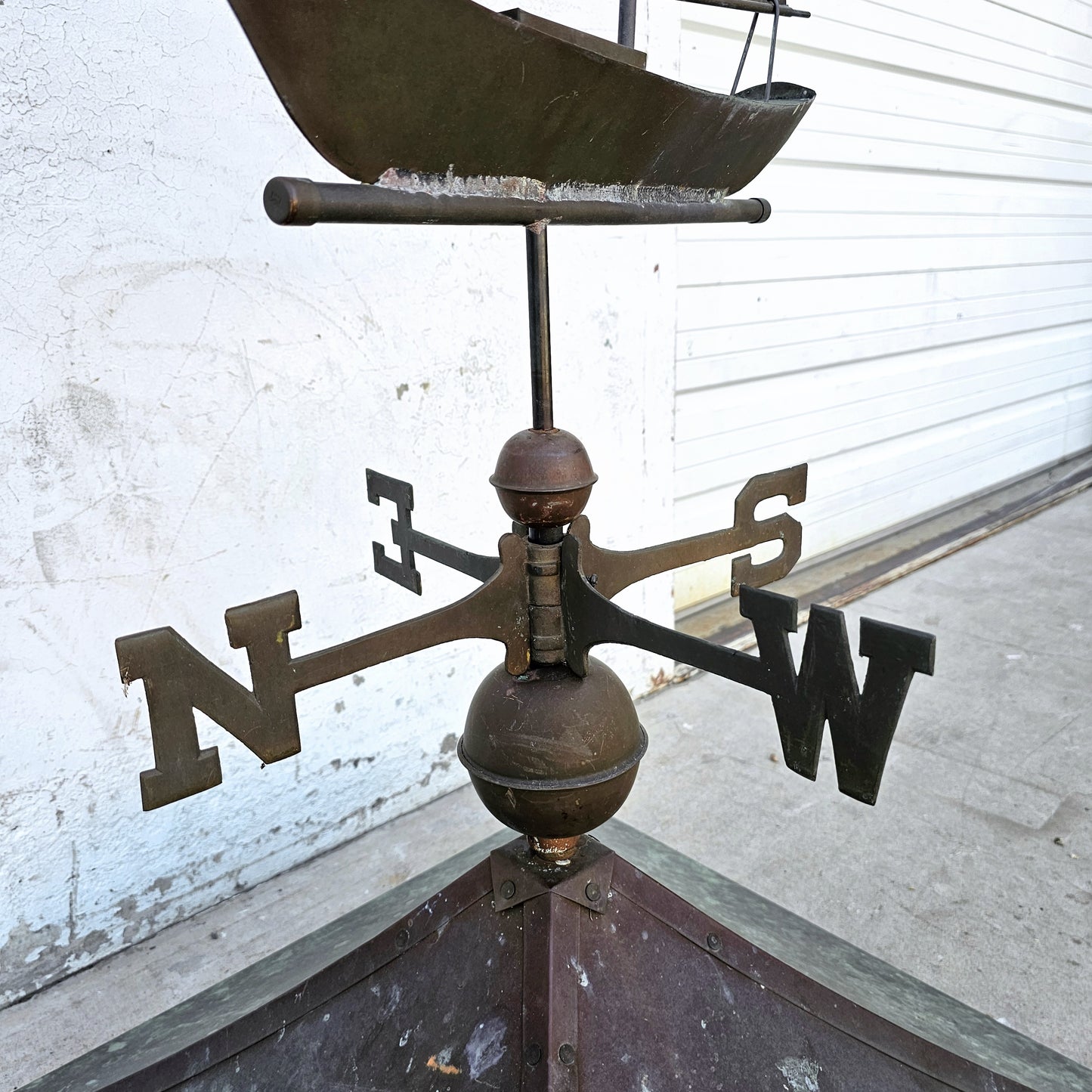 Copper Sailboat Weathervane Cupola