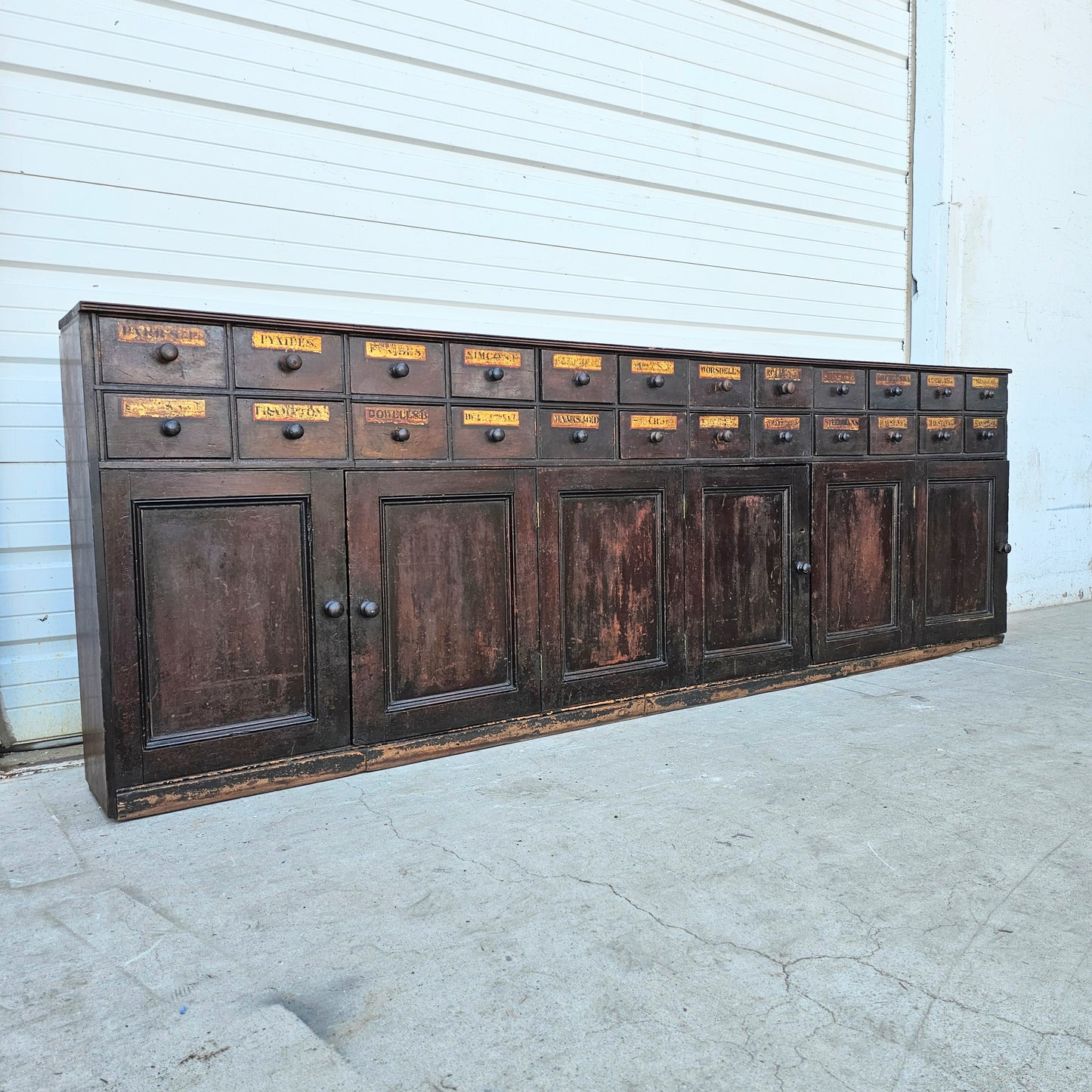 19th C. English Apothecary Counter