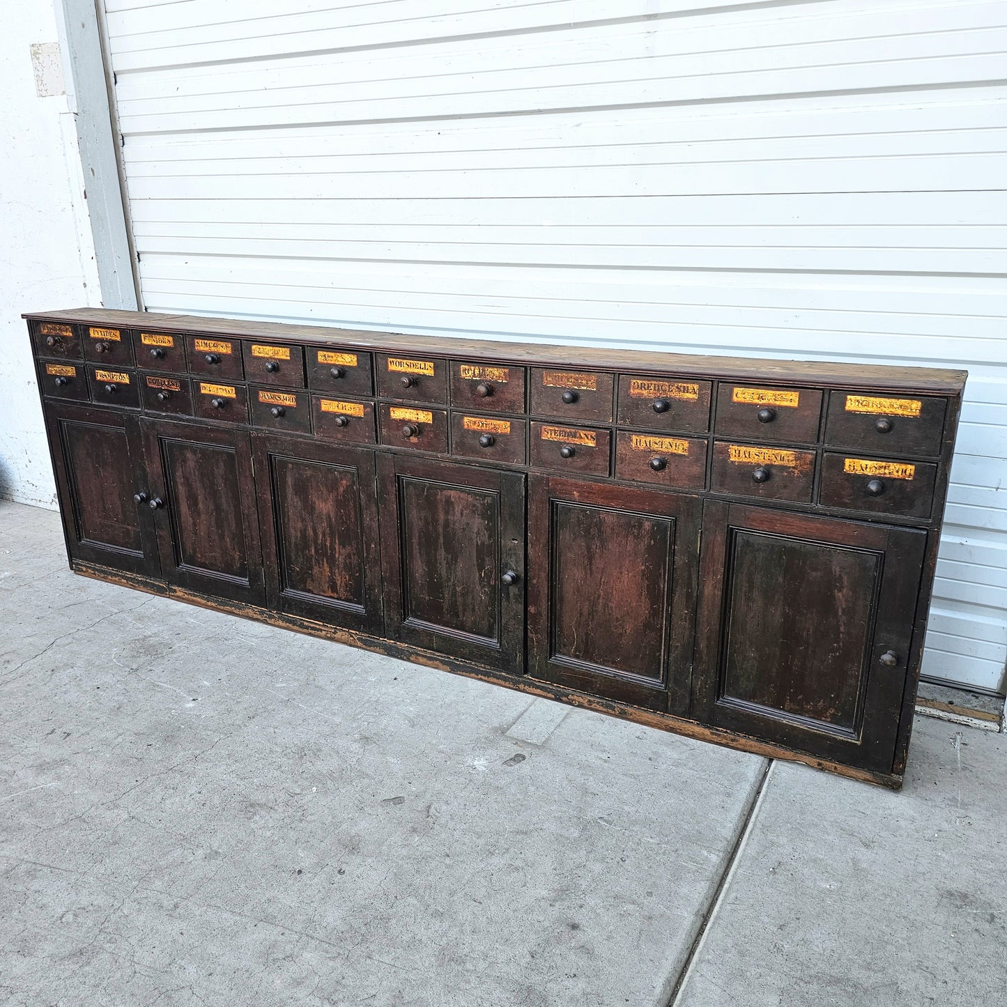 19th C. English Apothecary Counter