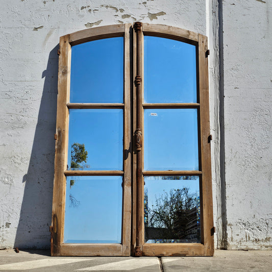 Pair of French Bleached Window Frame Mirrors