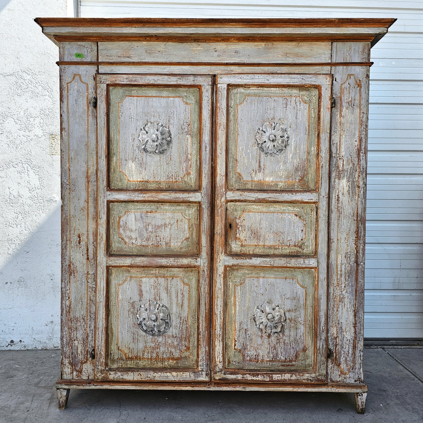 19th C. French Painted Cupboard/Cabinet