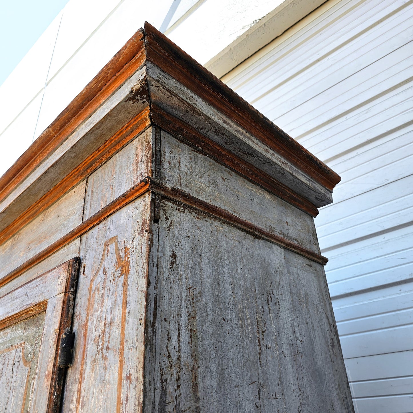 19th C. French Painted Cupboard/Cabinet