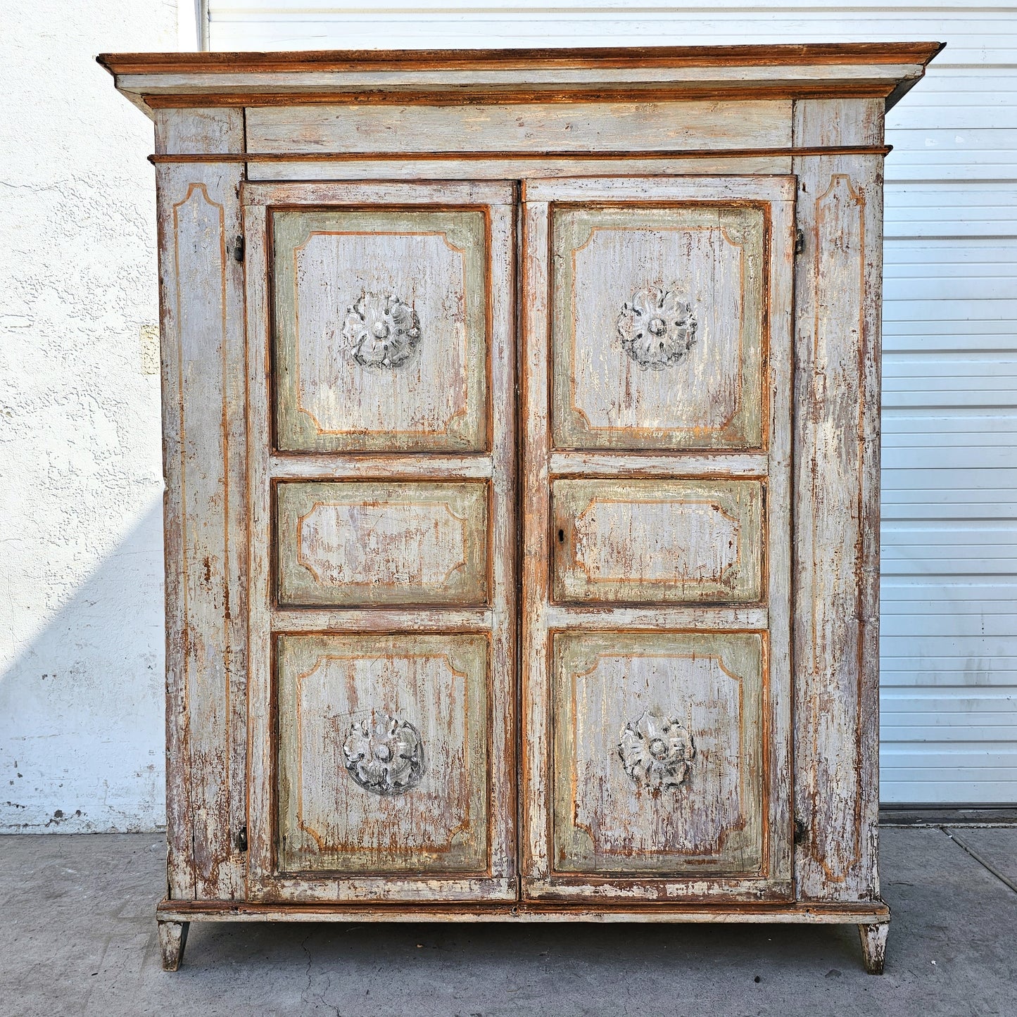 19th C. French Painted Cupboard/Cabinet