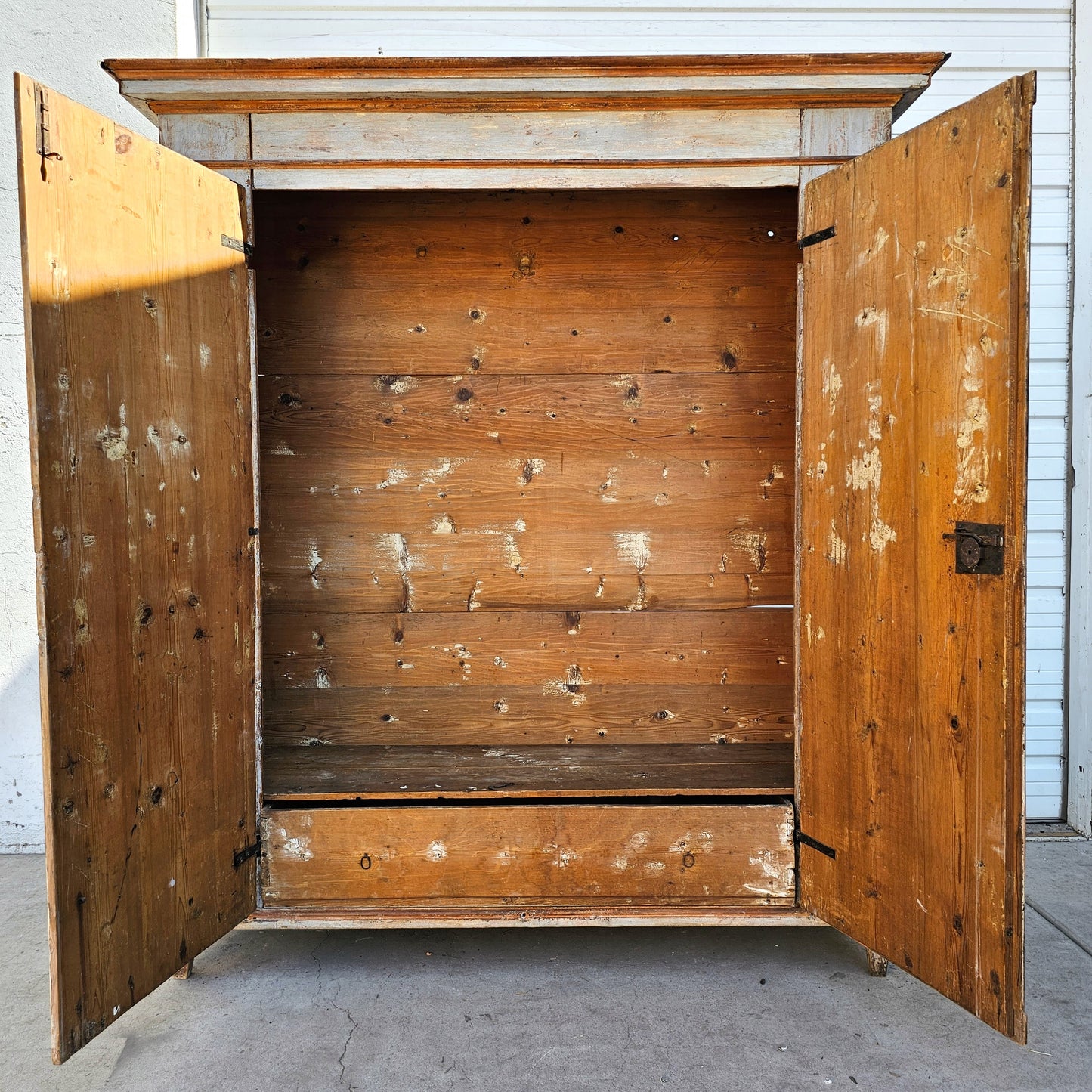 19th C. French Painted Cupboard/Cabinet