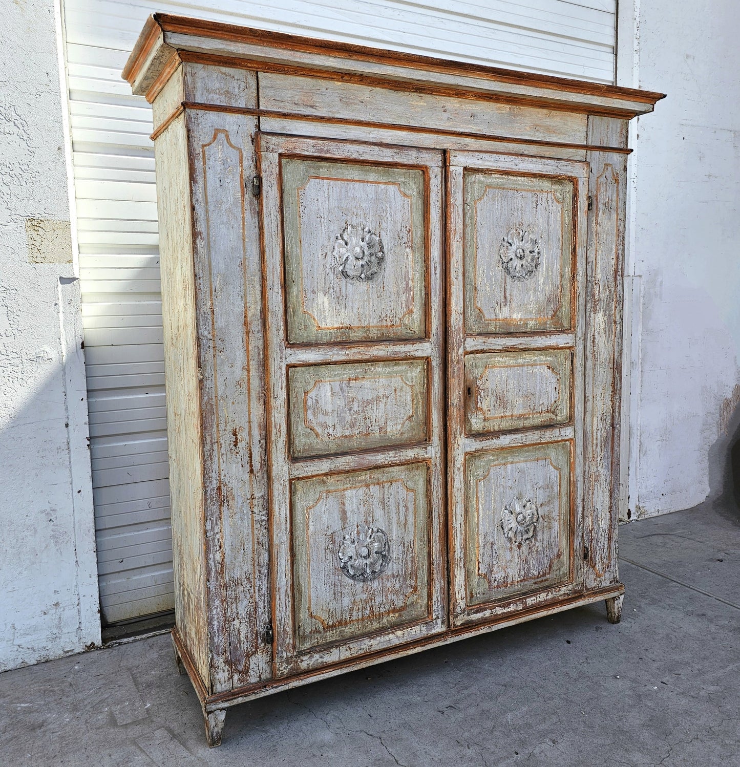 19th C. French Painted Cupboard/Cabinet