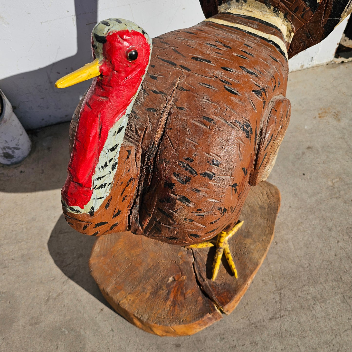 Carved Wooden Folk Art Turkey