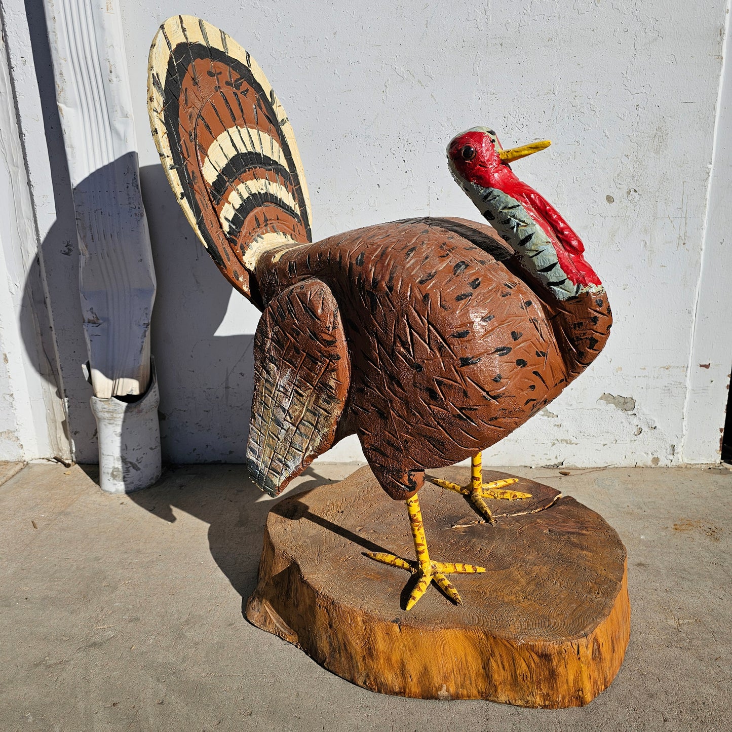 Carved Wooden Folk Art Turkey