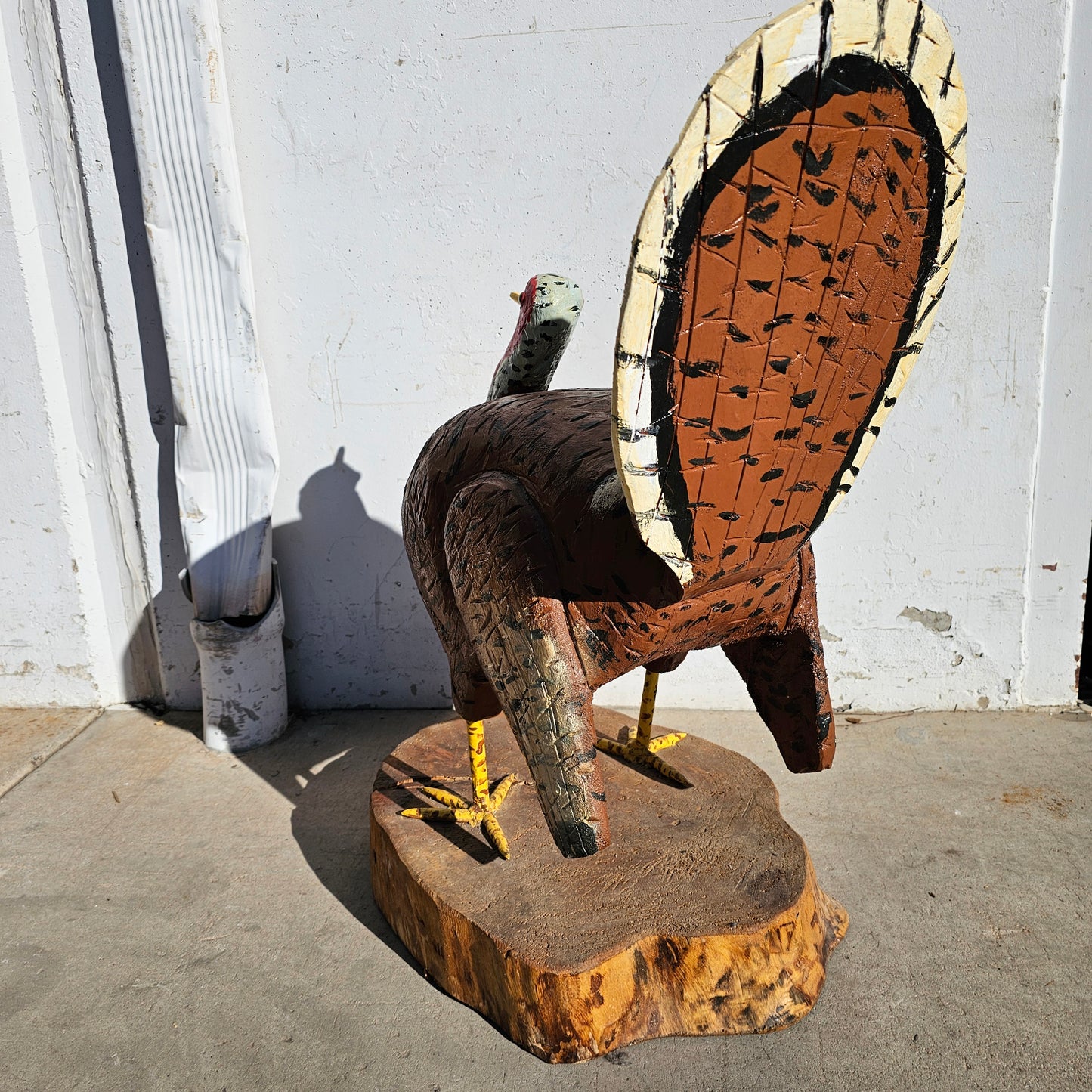 Carved Wooden Folk Art Turkey