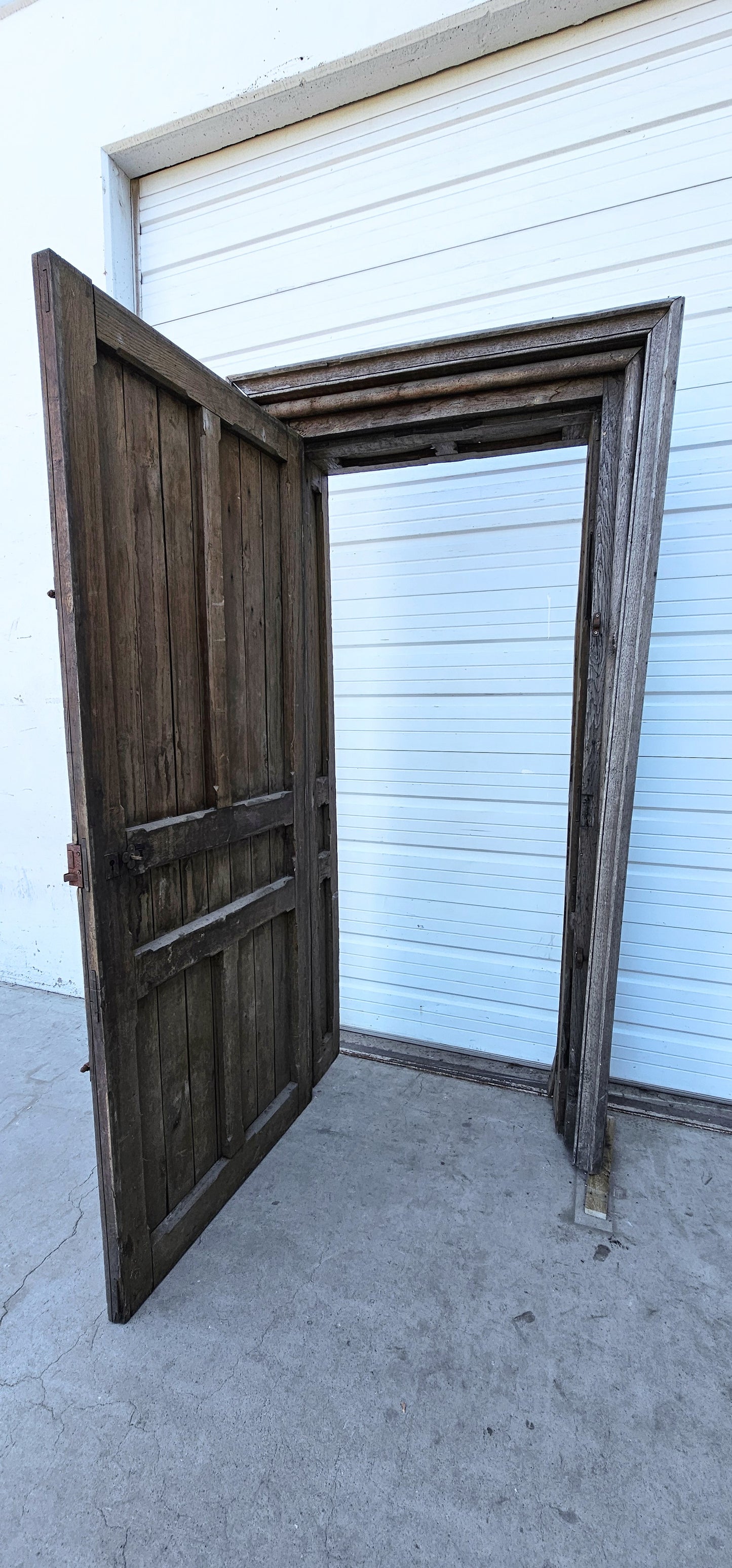 Antique French Wine Cellar Door in Frame