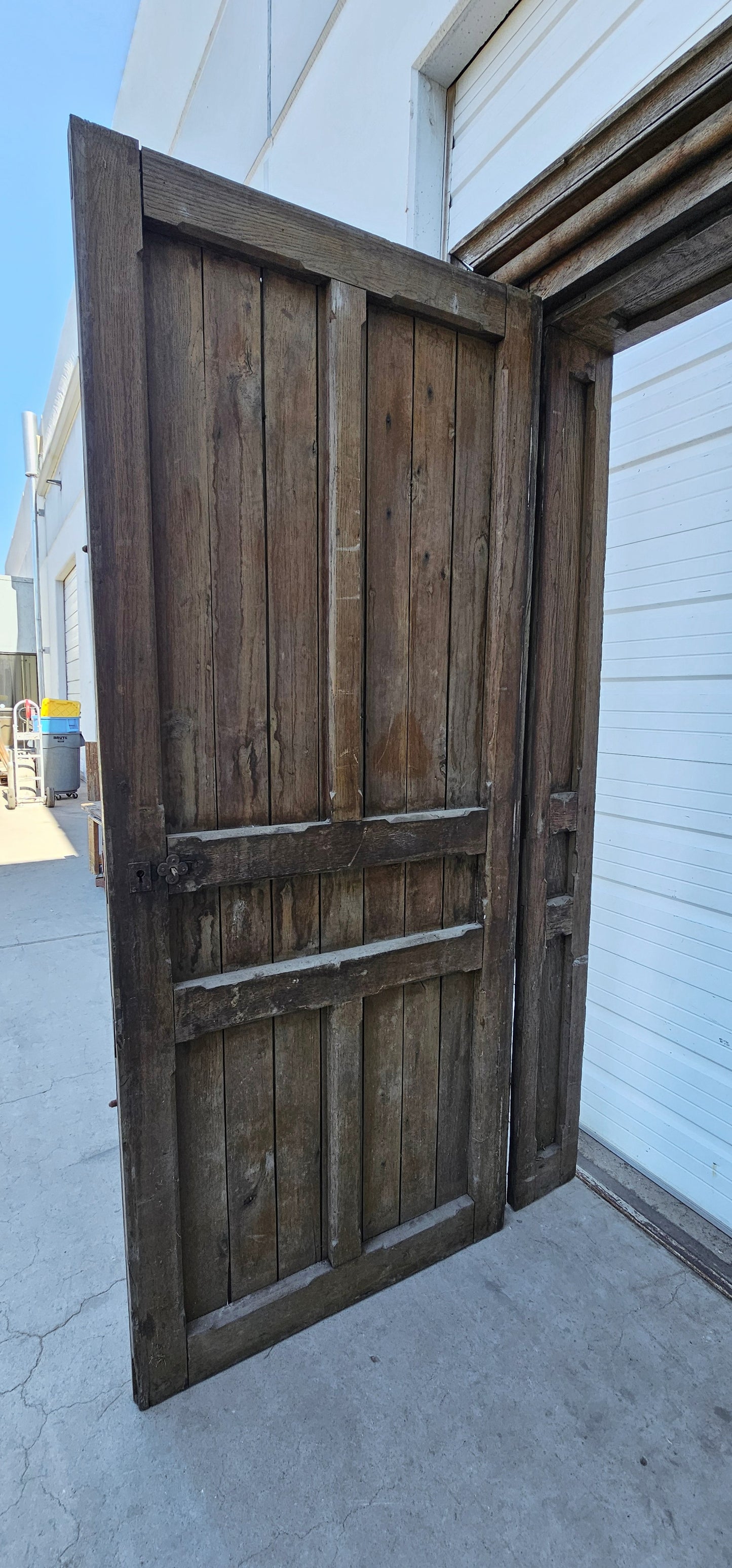 Antique French Wine Cellar Door in Frame