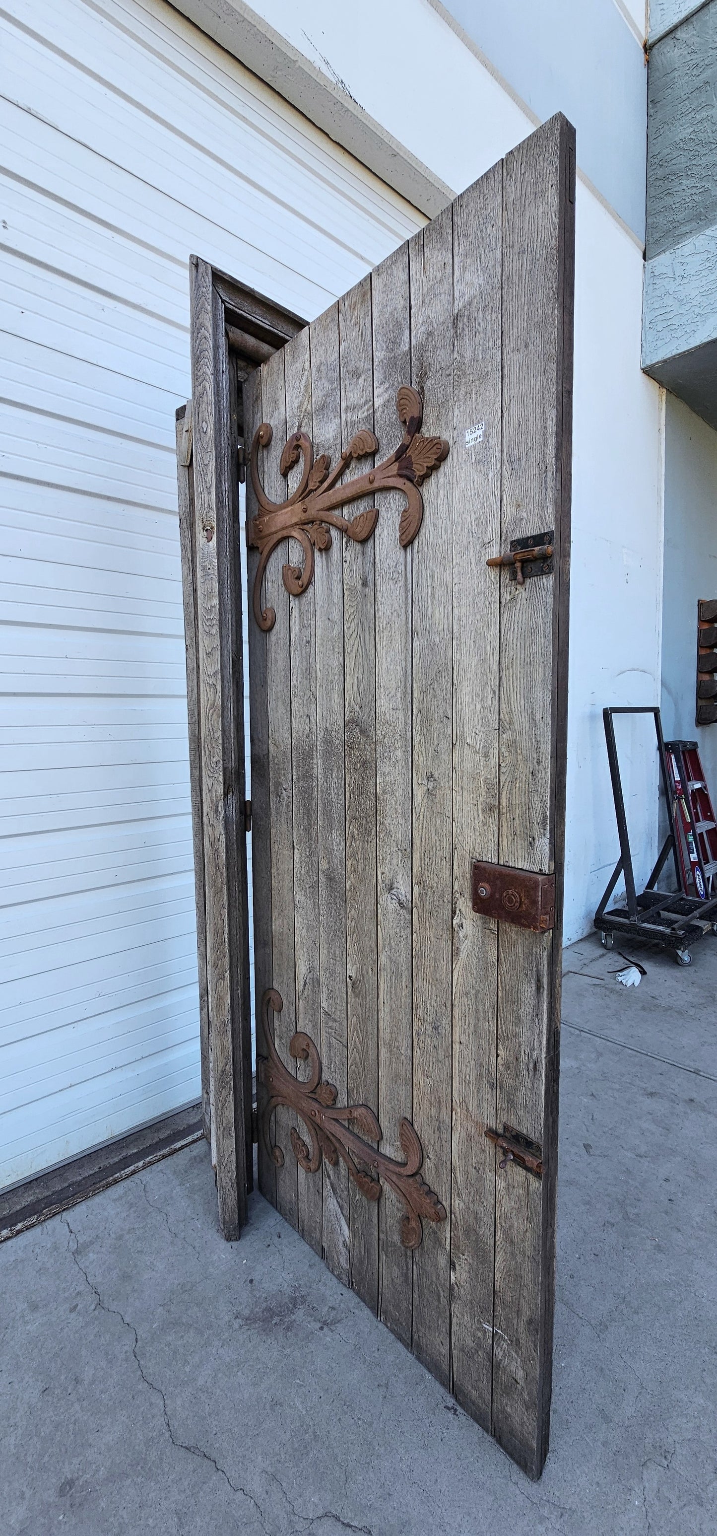 Antique French Wine Cellar Door in Frame