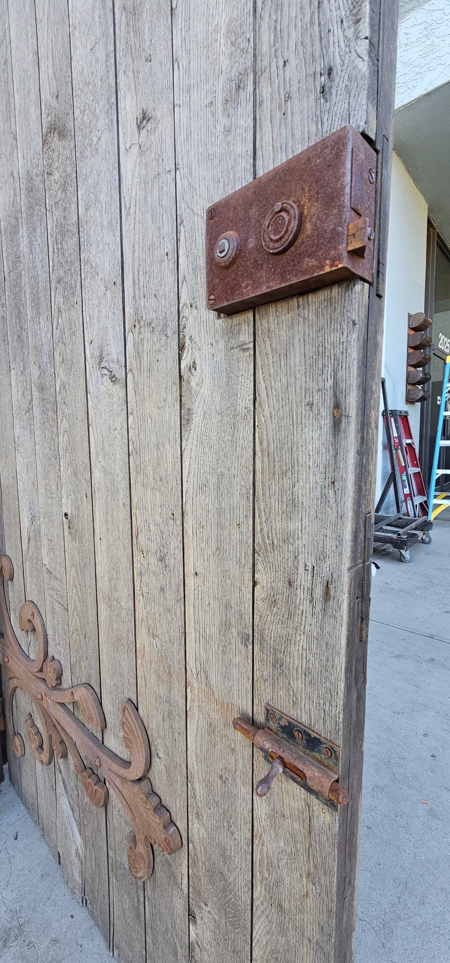 Antique French Wine Cellar Door in Frame