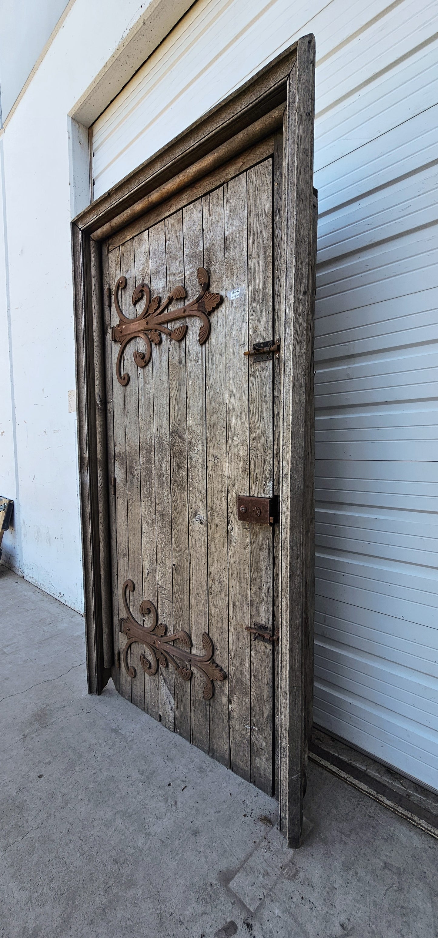 Antique French Wine Cellar Door in Frame