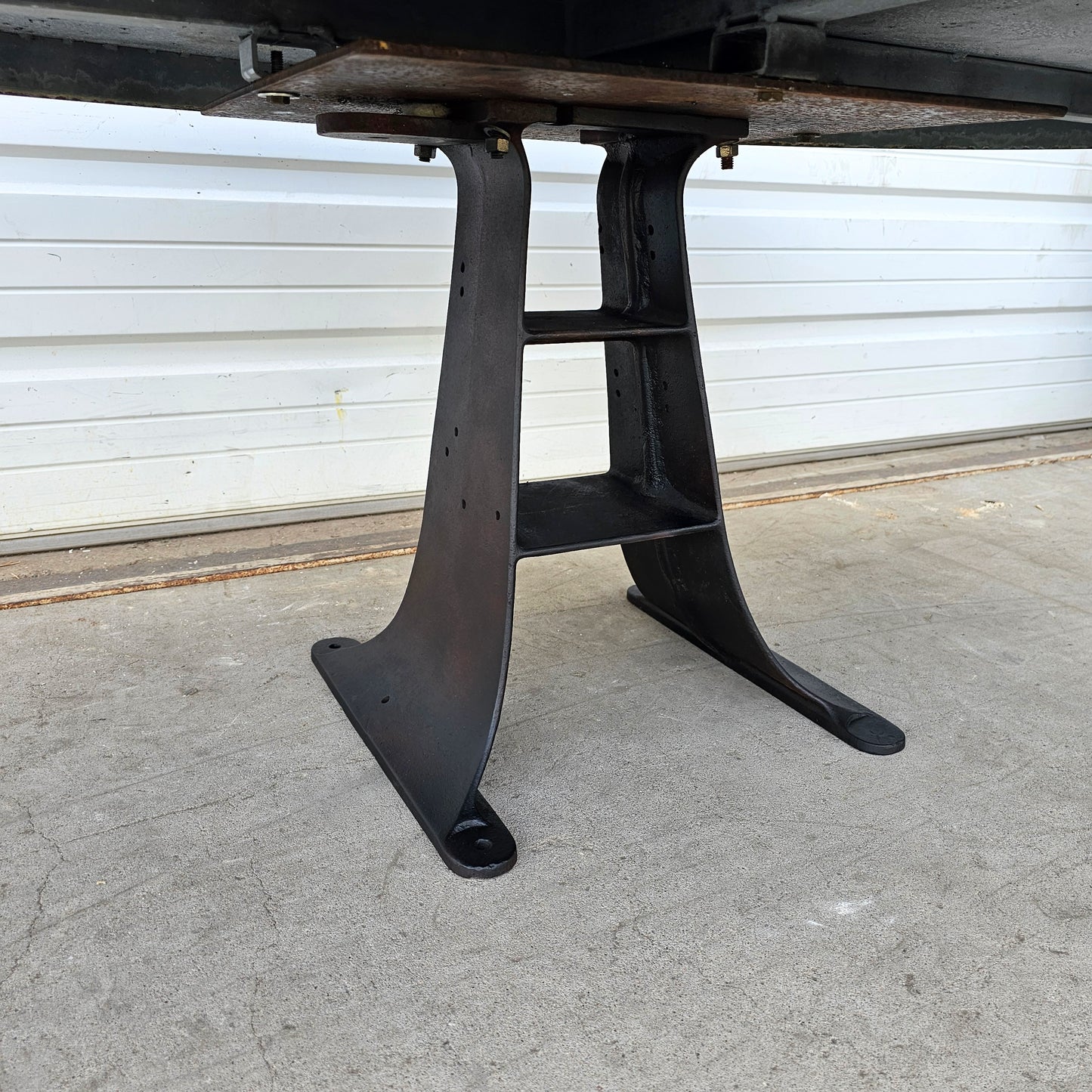 Industrial Oval Zinc Top Coffee Table