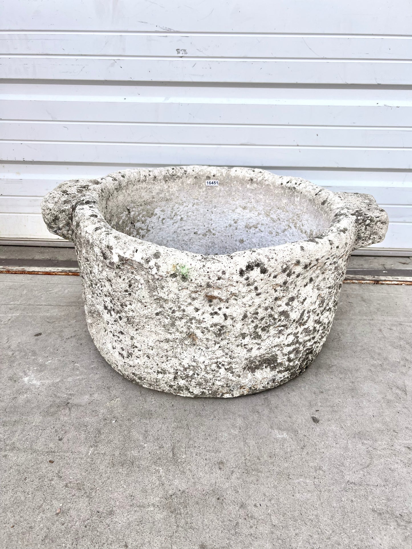 French Mortar Stone Planter