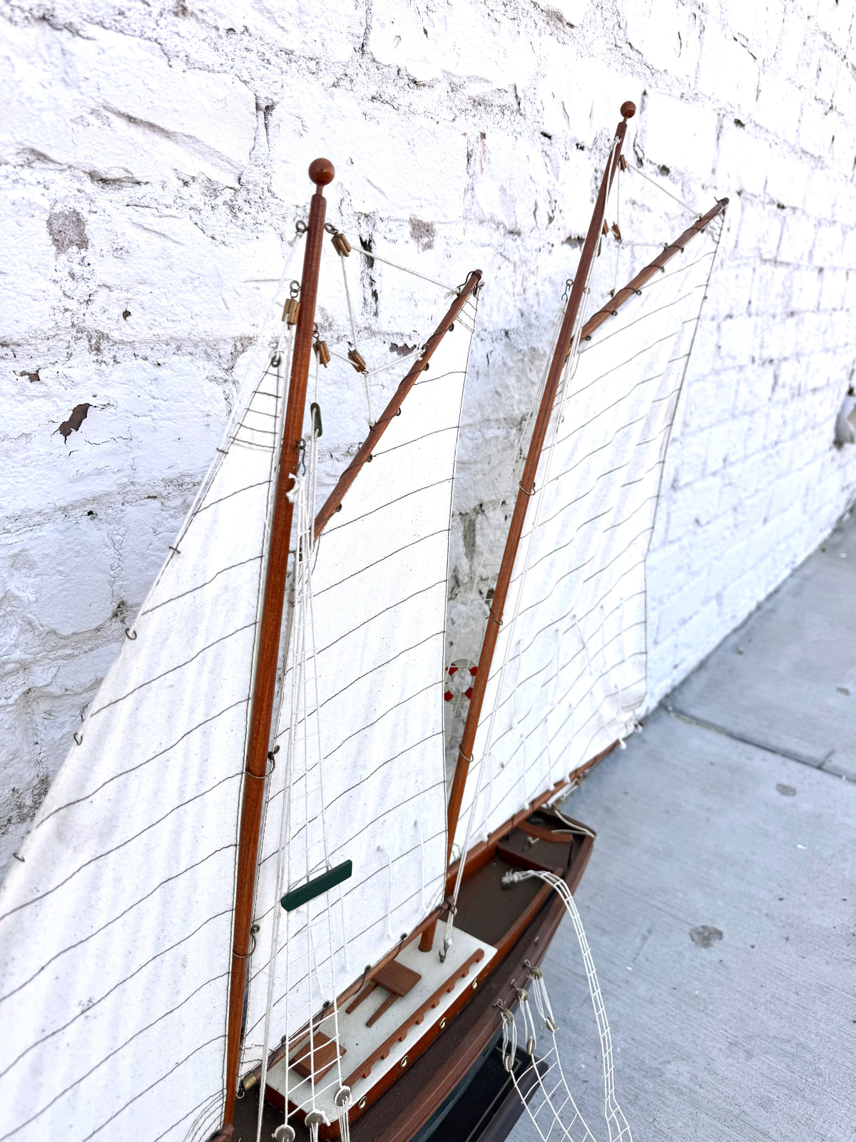 Vintage Model of an Early Racing Schooner