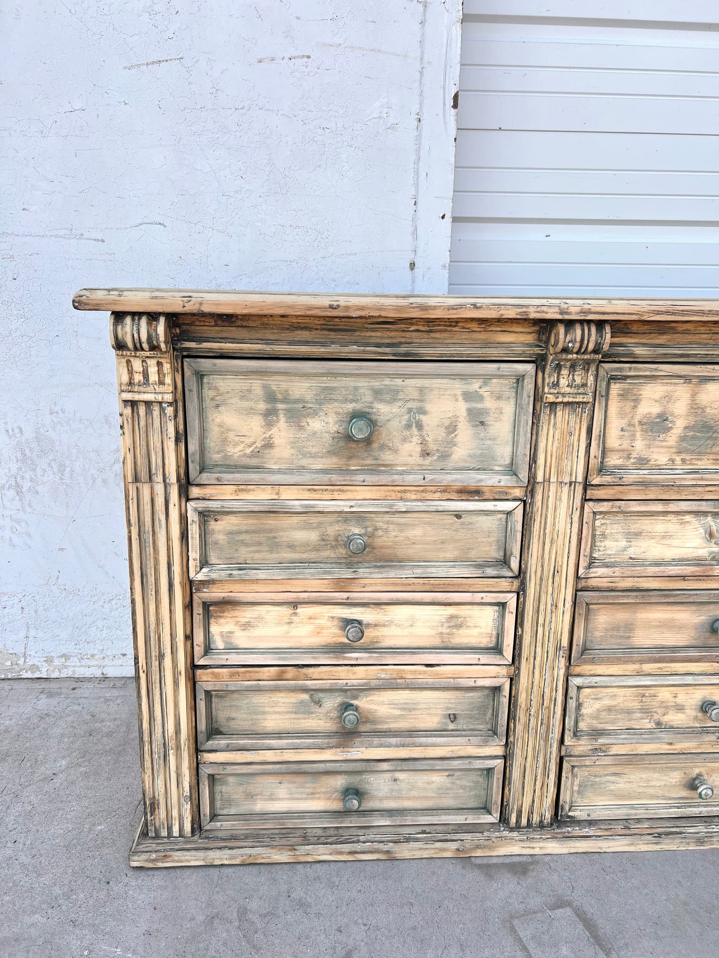 19th C. French 30 Drawer Apothecary Counter