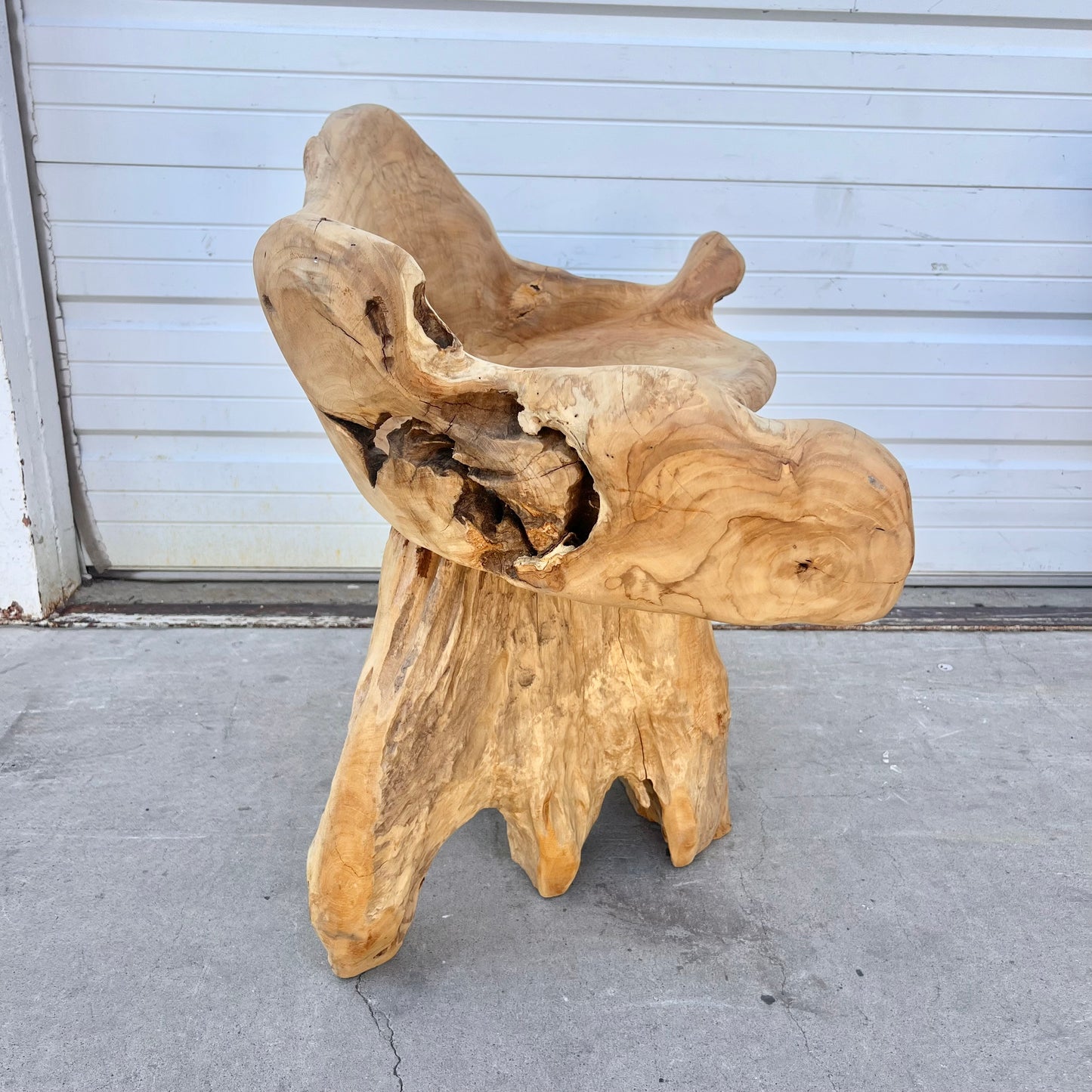 Primitive Wooden Stump/Root Chair