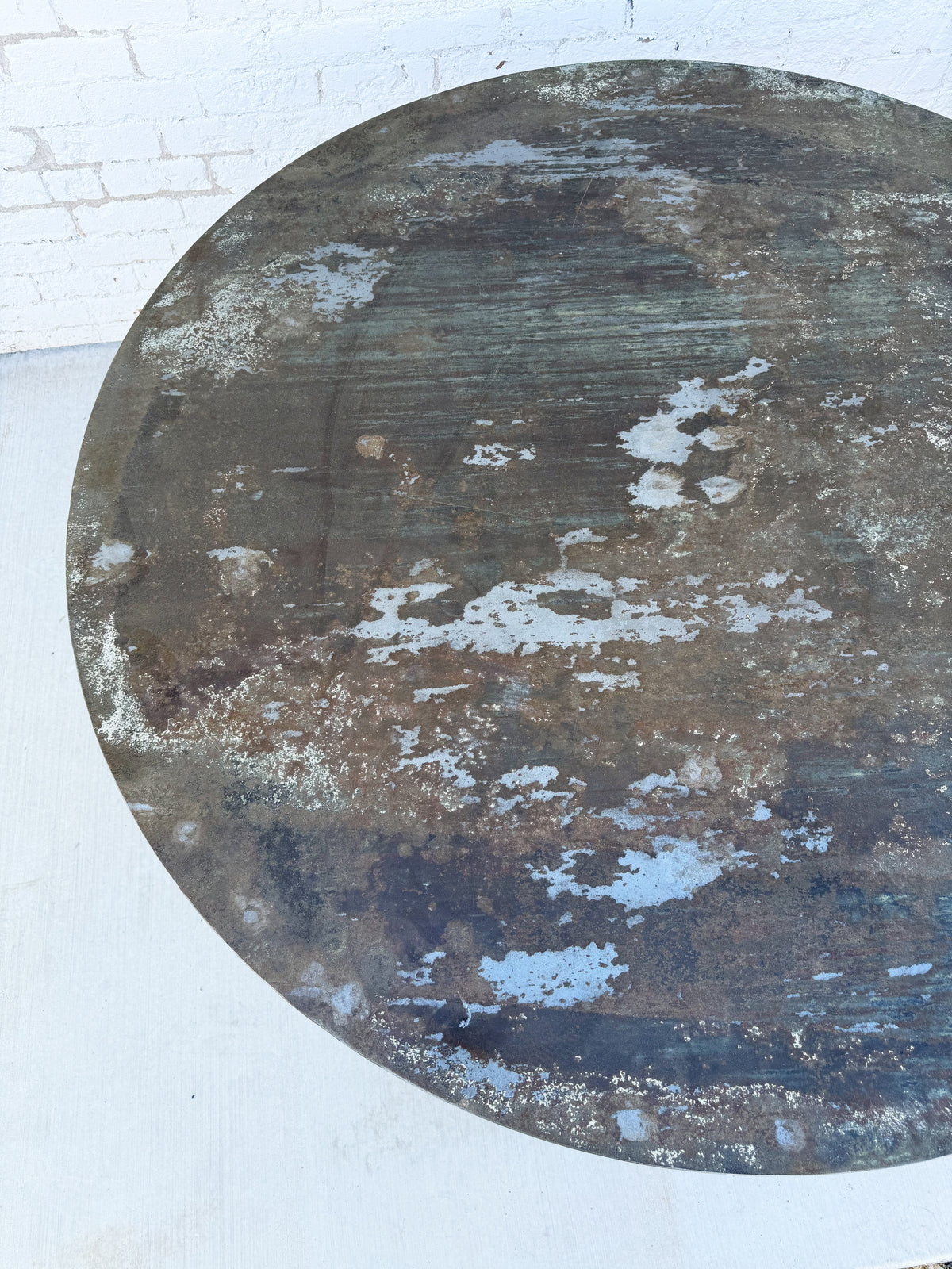 Industrial Round Metal Dining Table