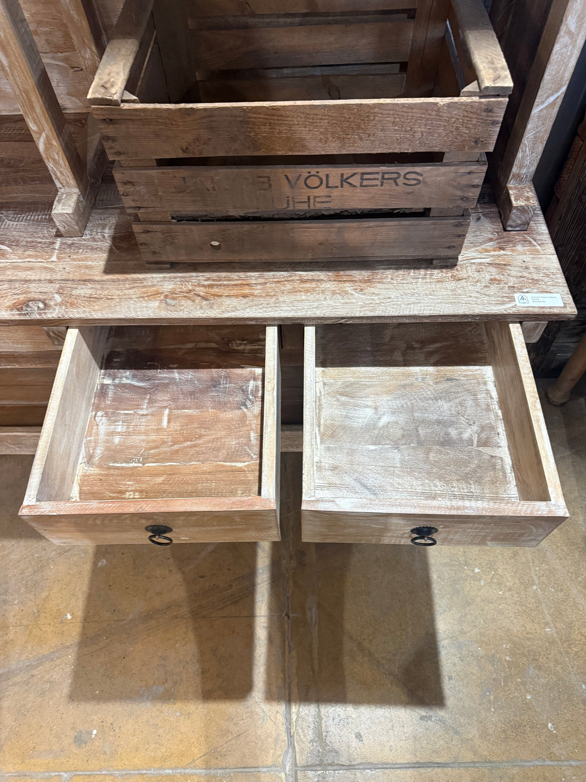 General Store Two Piece Display Cabinet