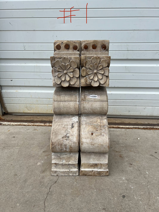 Pair of Natural Wood Corbels