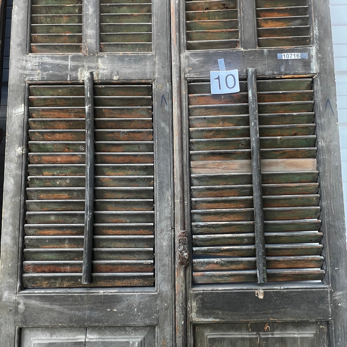 Pair of Tall French Wood Shutters