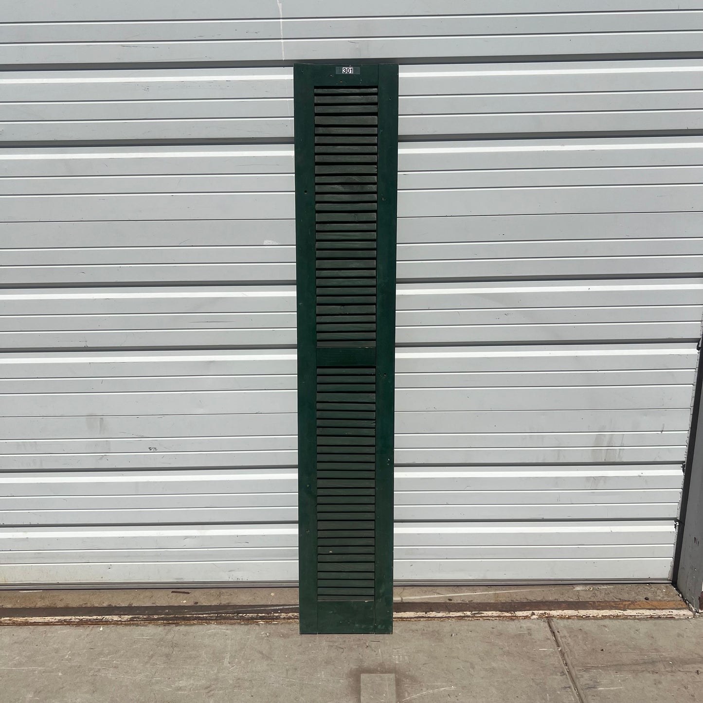 Pair of green shutters
