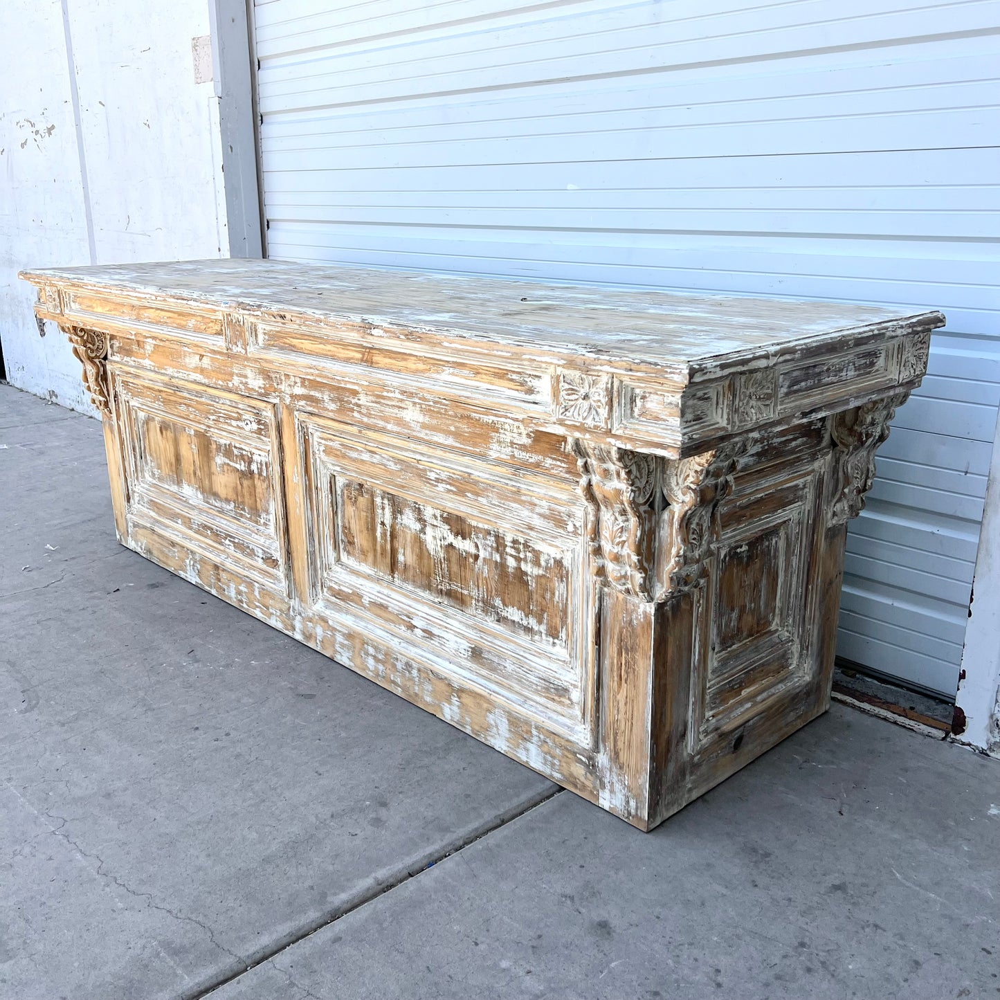 Distressed Painted Store Counter