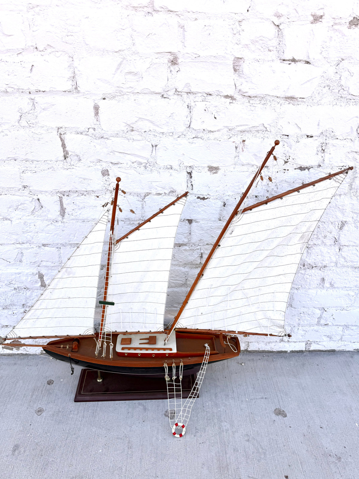Vintage Model of an Early Racing Schooner