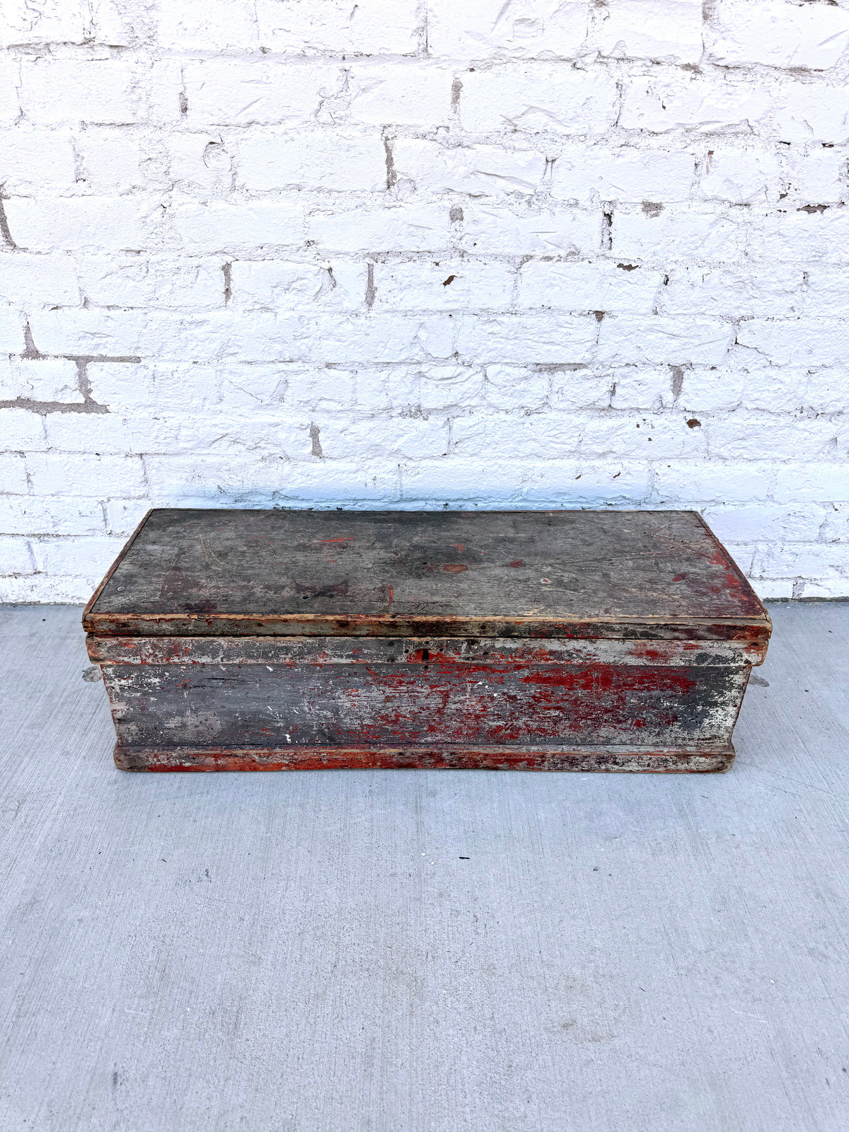 Wooden Painted Tool Chest