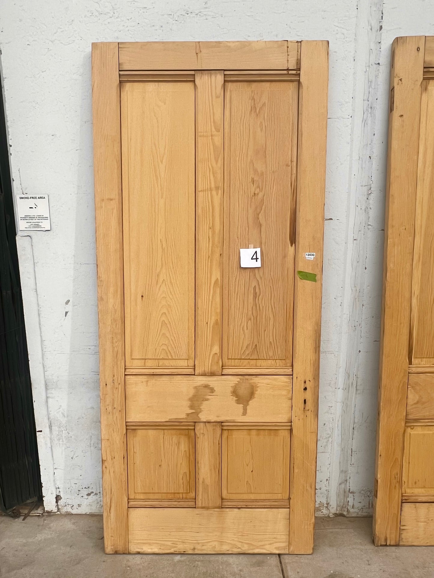 Antique Single 4 Panel Wooden Door