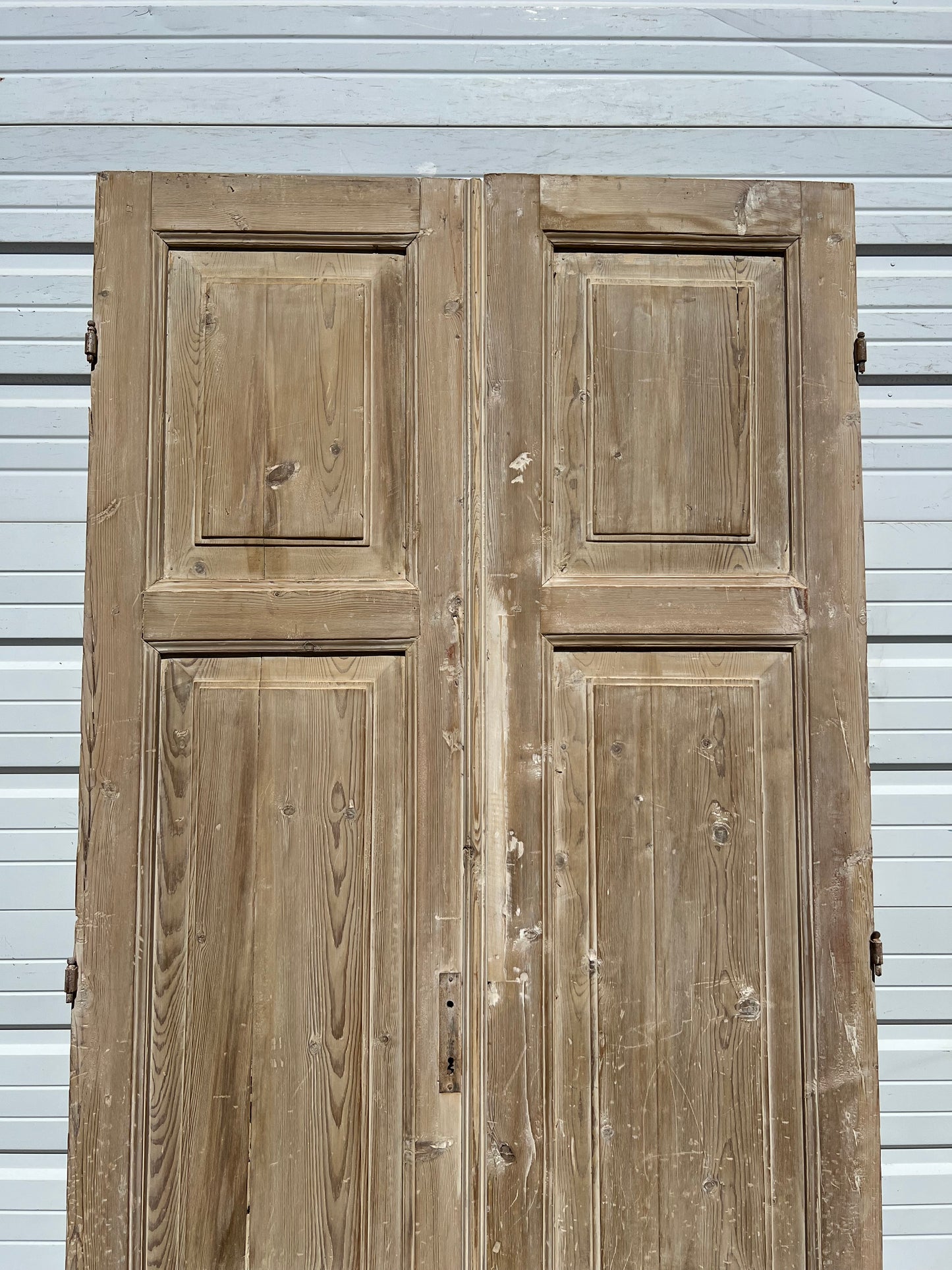 Pair of Washed Wood Panel Doors