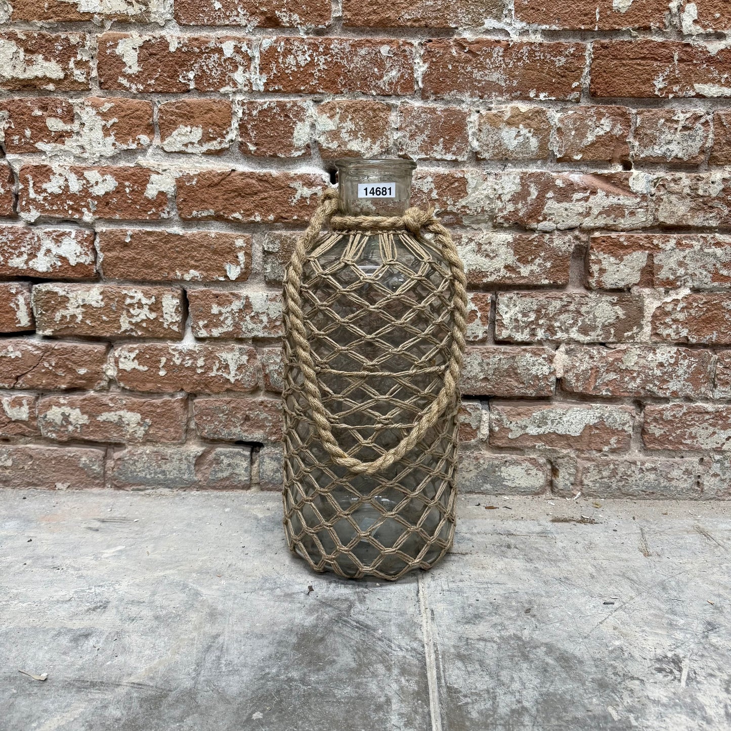 Large Clear Bottle w/Jute